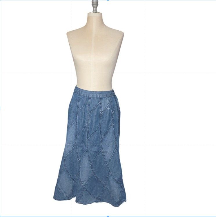 Other Studio West Thin Denim Maxi Flared Skirt - Size Small Size 28" / US 6 / IT 42 - 5 Thumbnail