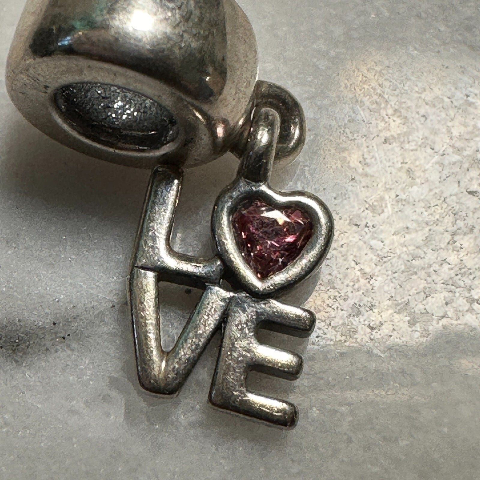 pandora Authentic Pandora Charm LOVE Dangle Pink CZ 791253CZ RETIRED Size ONE SIZE - 2 Thumbnail
