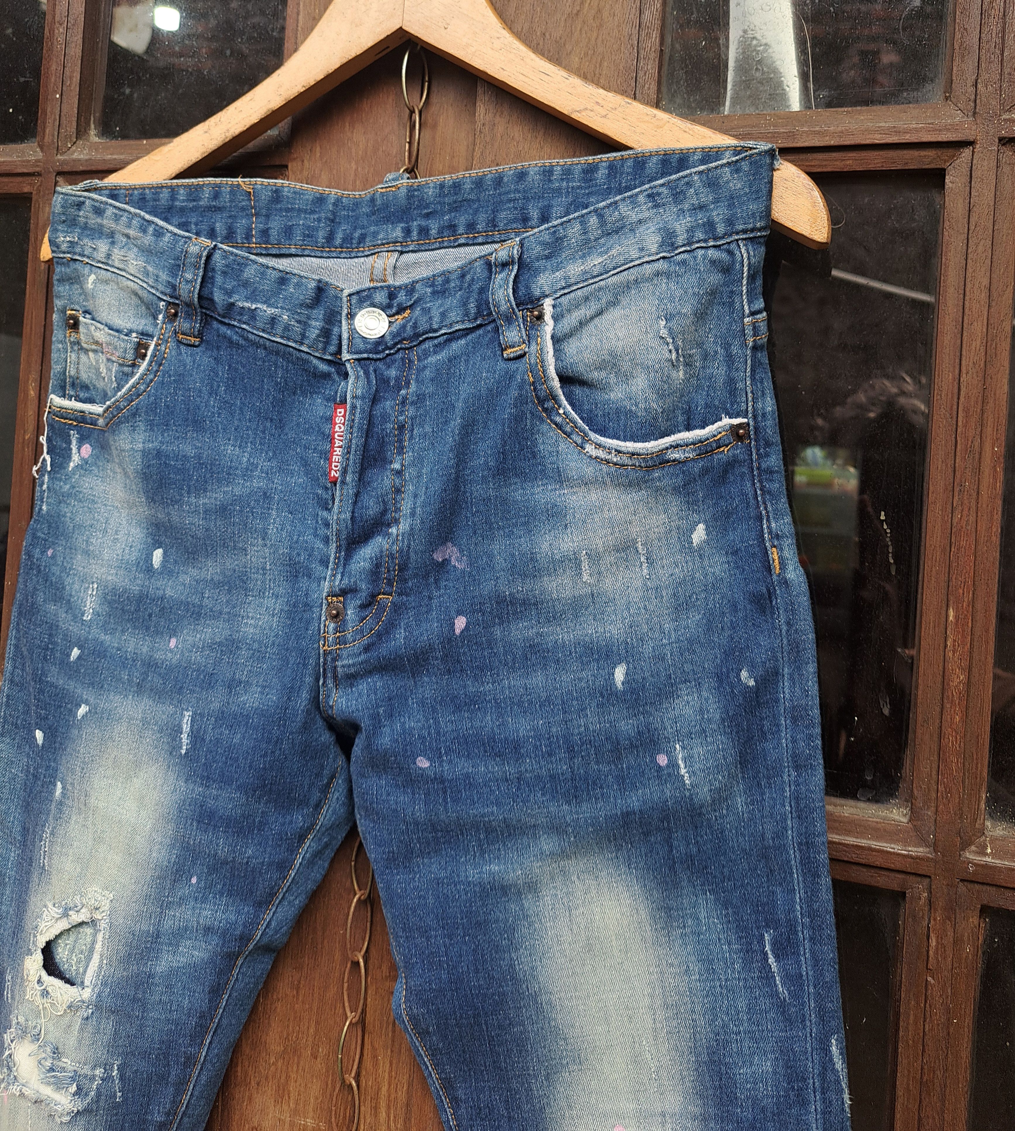 Dsquared2 Dsquared Distressed Denim Paint Splatter Mens Jeans Size US 30 / EU 46 - 3 Thumbnail