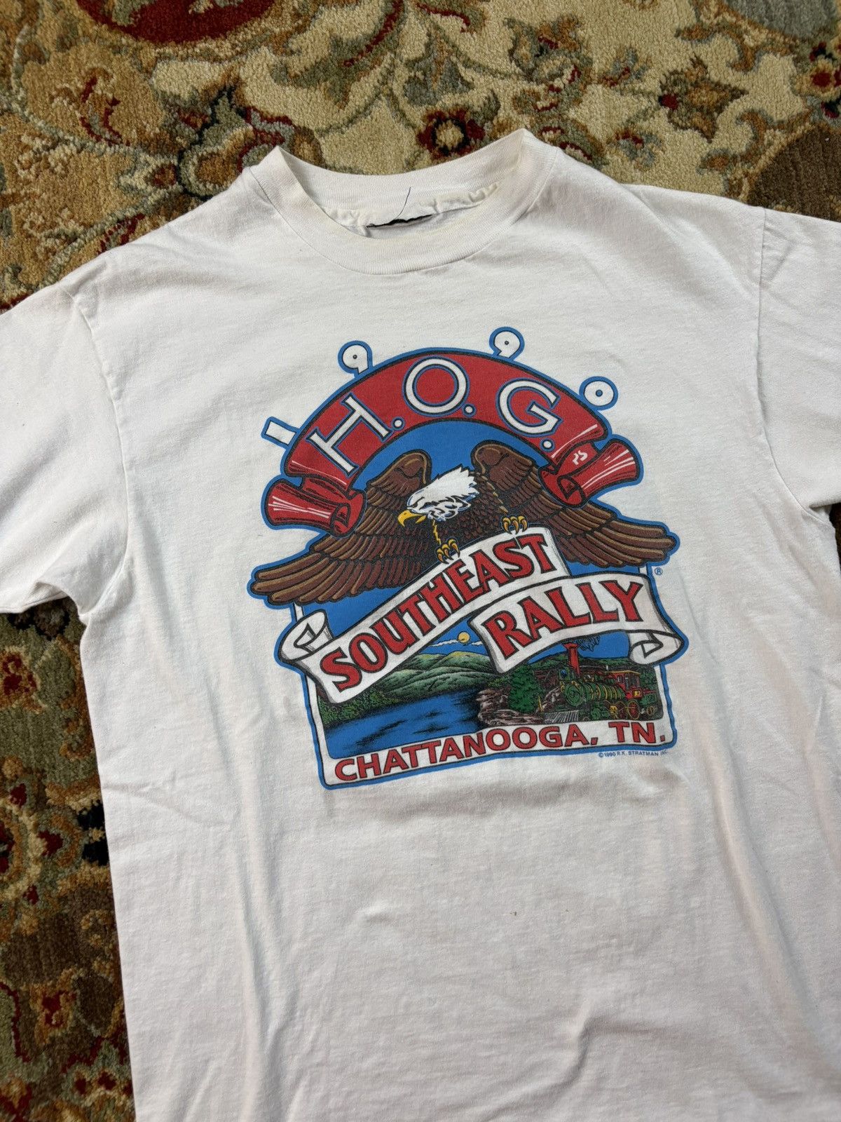 Harley Davidson Vintage 1990 Harley Davidson T-Shirt Size US L / EU 52-54 / 3 - 4 Thumbnail