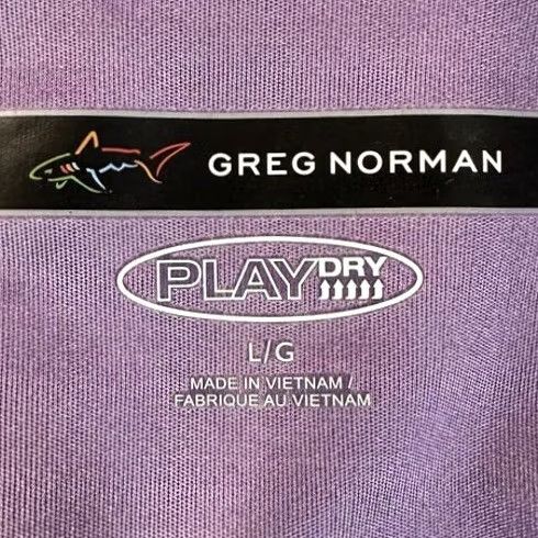 Vintage Greg Norman Golf Polo Shirt Mens Large Purple Play Dry Striped Rugby Size US L / EU 52-54 / 3 - 4 Thumbnail