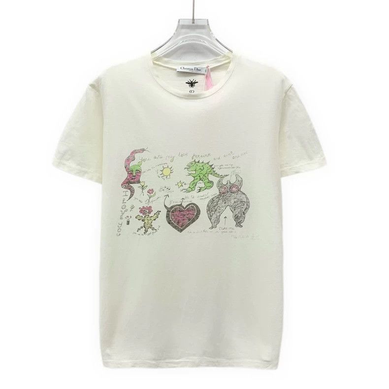Dior Dior Beige cartoon monster print cotton round-neck short-s Size US L / EU 52-54 / 3 - 1 Thumbnail