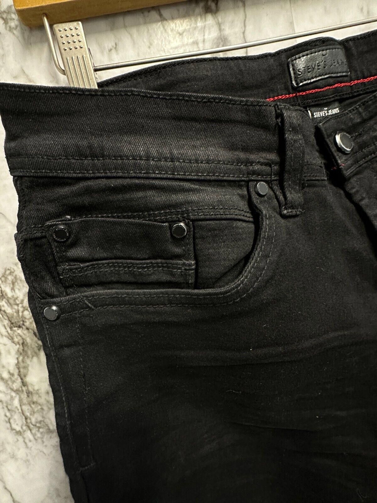 Designer Steve’s Jeans Denim Black Jeans Men size 32 x 30 Size US 32 / EU 48 - 4 Thumbnail