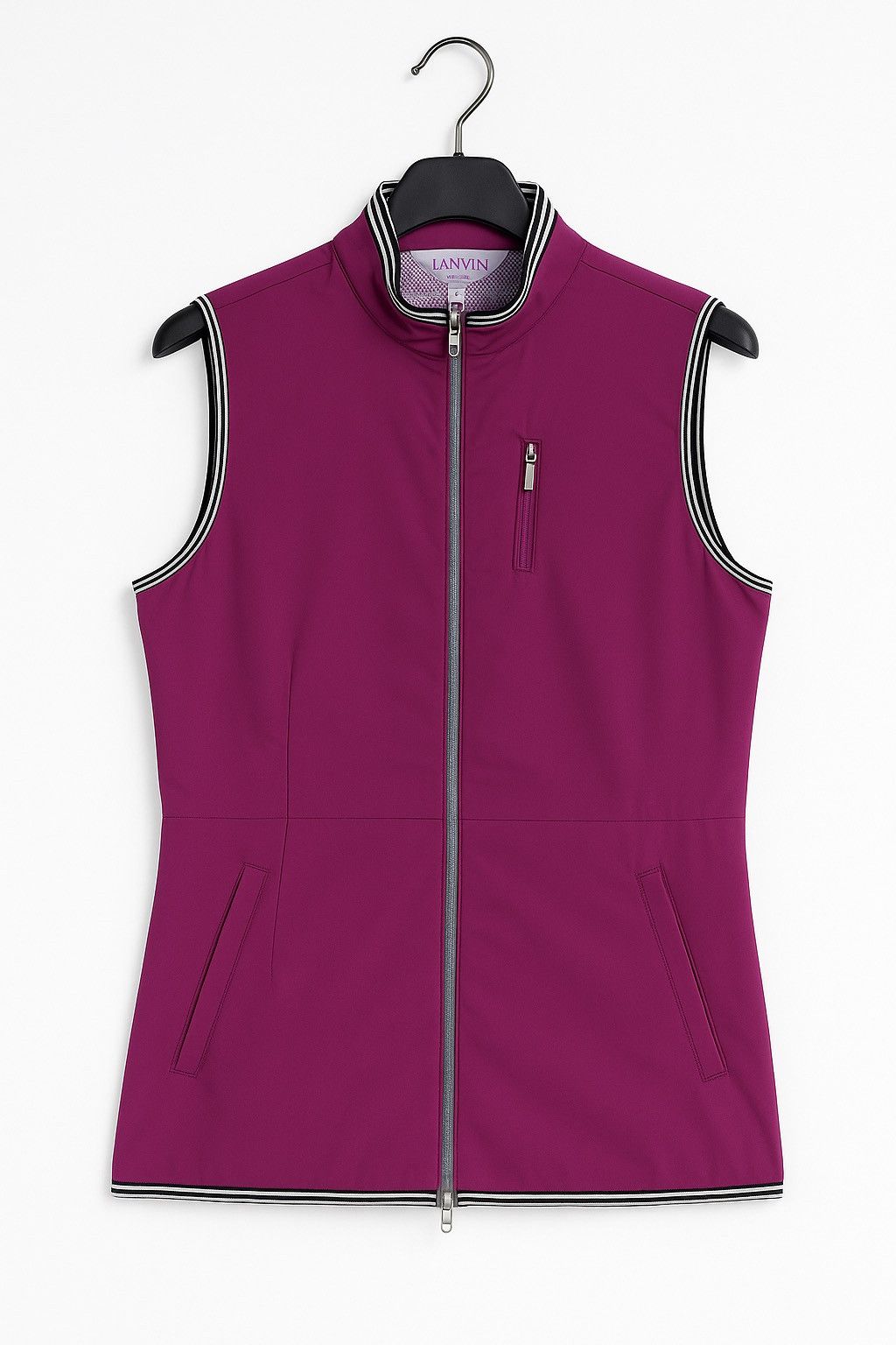 Lanvin 🧥 Lanvin Sport Sleeveless Hooded Vest | Magenta Windbreaker Size M / US 6-8 / IT 42-44 - 1 Thumbnail