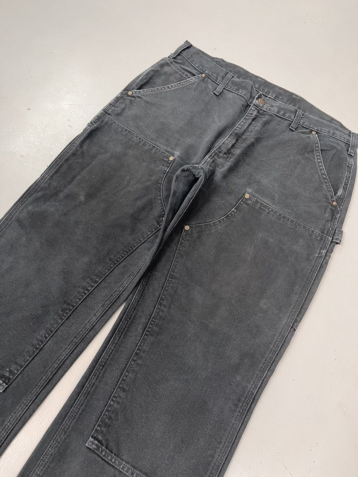 Carhartt × Vintage Vintage Carhartt B01 BLK double knee denim Size US 36 / EU 52 - 4 Thumbnail