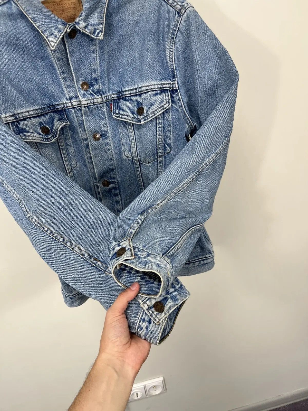 Levi's × Vintage Vintage Levi’s 90s USA Light Blue Hype Denim Jacket Size US M / EU 48-50 / 2 - 5 Thumbnail