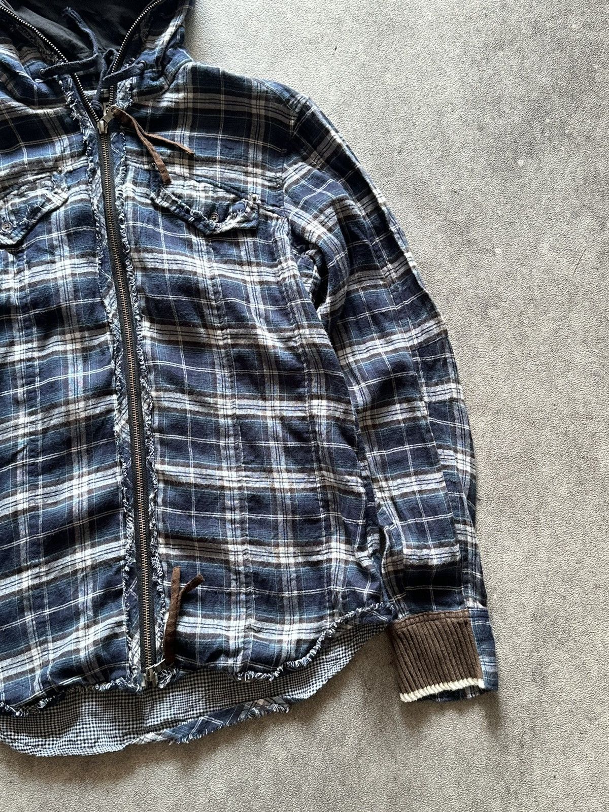 If Six Was Nine 90s Japanese PPFM Plaid Flannel Zip Up Punk LGB Jacket Size US M / EU 48-50 / 2 - 3 Thumbnail