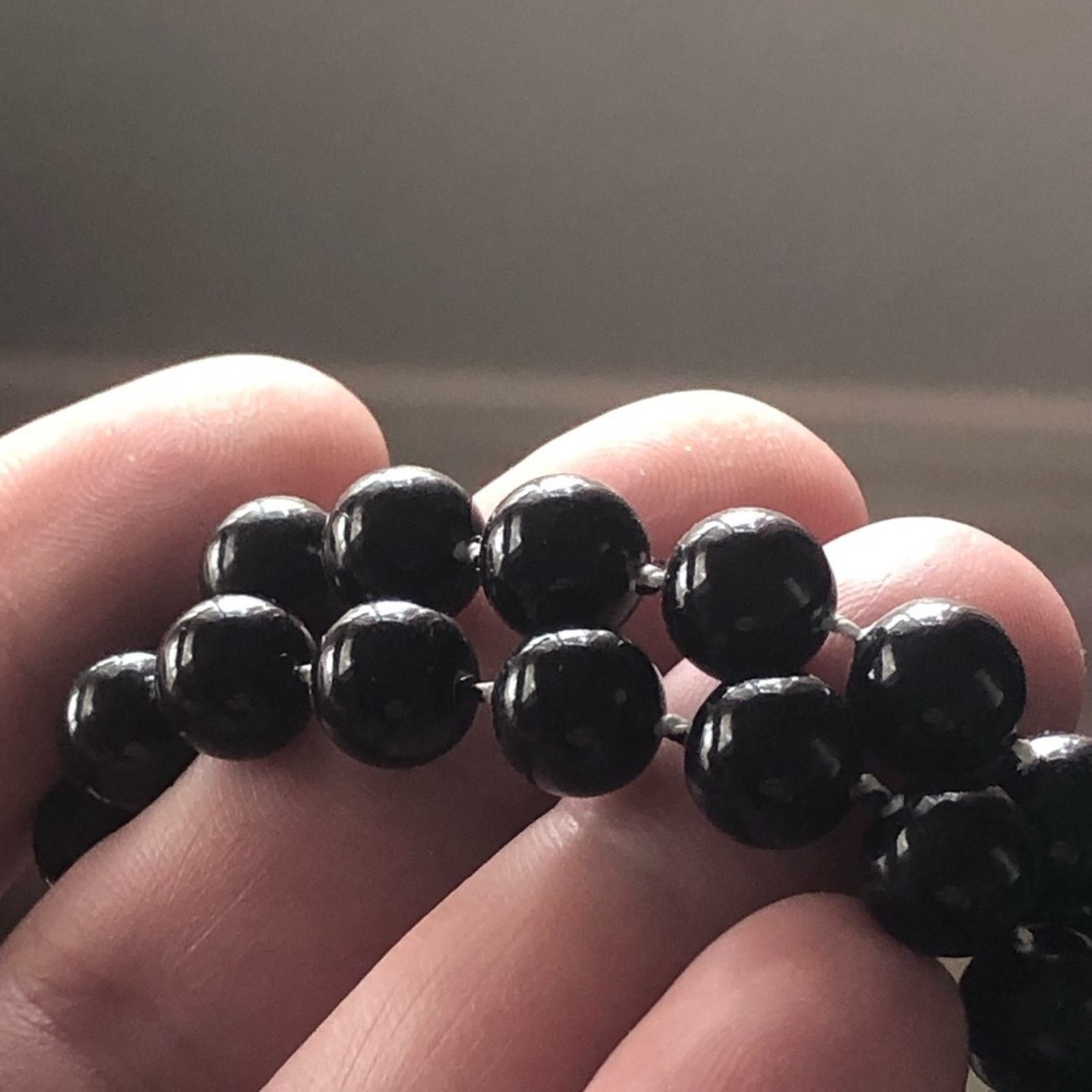 Vintage Vintage 80s black plastic pearl necklace Size ONE SIZE - 6 Thumbnail
