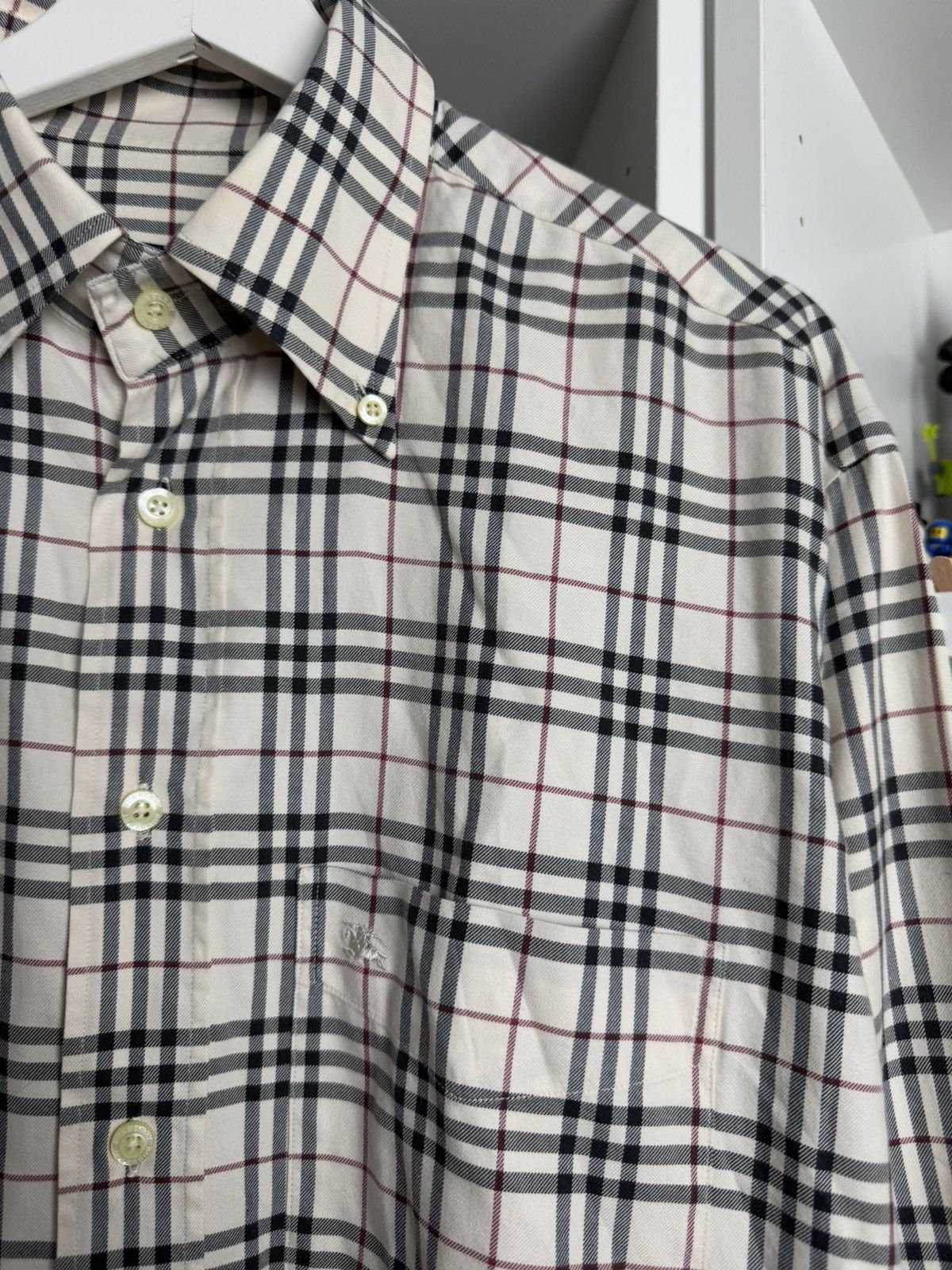 Burberry × Designer × Vintage Vintage y2k Burberry Nova Check longsleeve shirt XL old money Size US XL / EU 56 / 4 - 4 Thumbnail