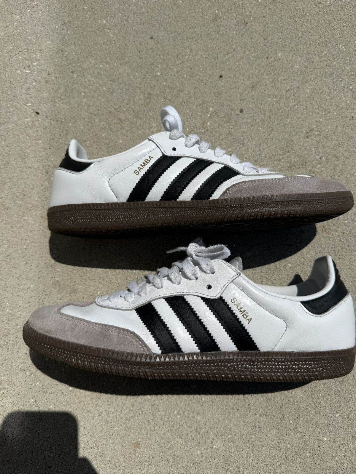 Adidas White Adidas Sambas Size US 9.5 / EU 42-43 - 1 Thumbnail