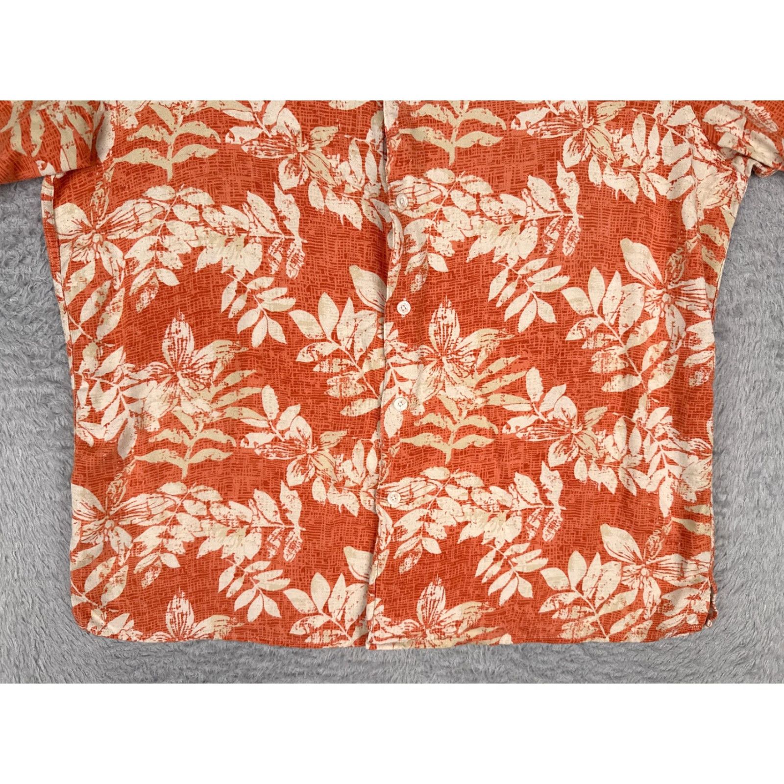 Vintage VINTAGE Vintage Silk Shirt Men Large Orange Floral Silk Blend Button Up Hawaiian Beach Shirt MENS Size US L / EU 52-54 / 3 - 5 Thumbnail