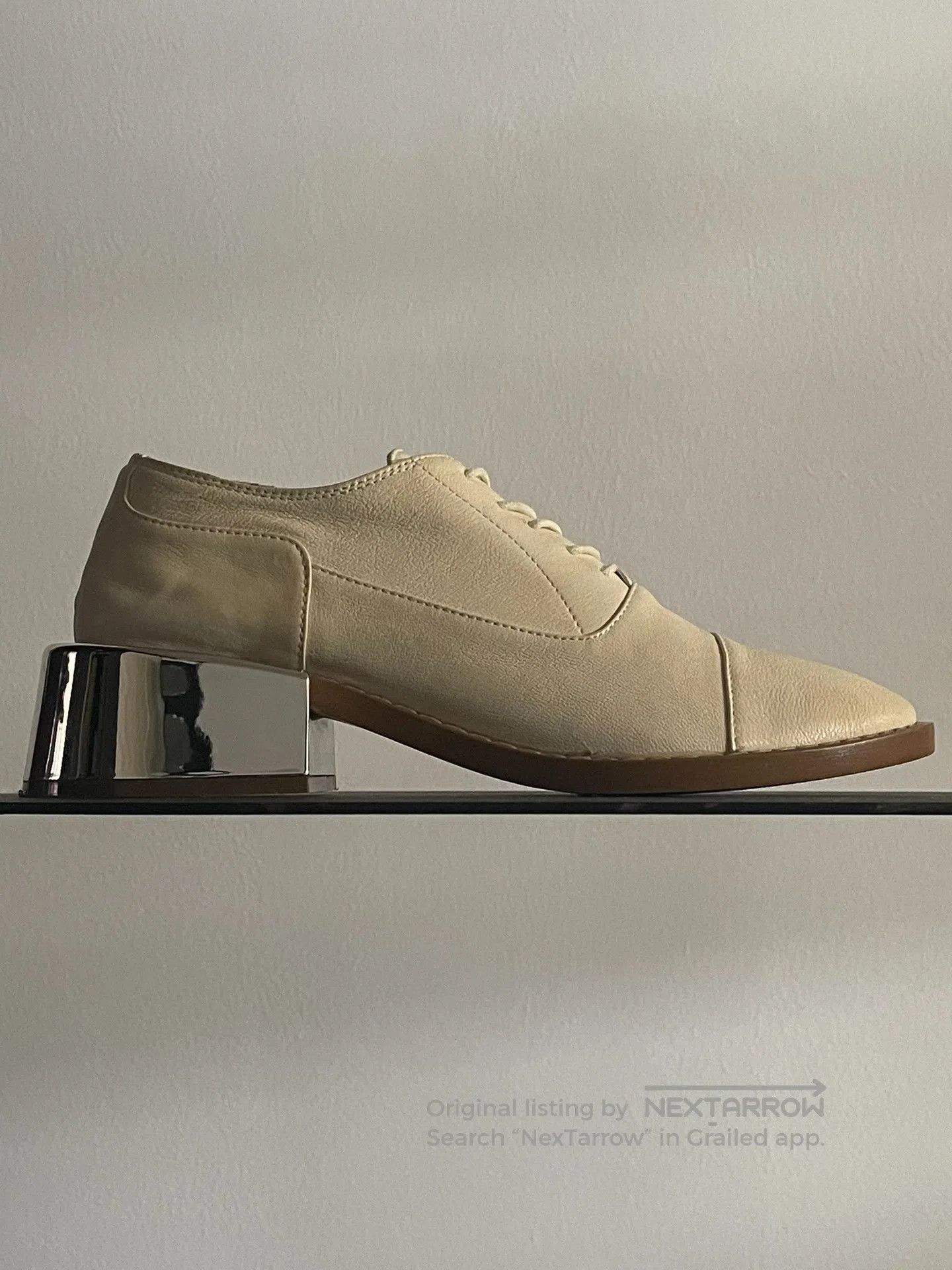 MM6 MM6 Maison Margiela Milky White Lamb Leather Shoes. Size US 8 / IT 38 - 3 Thumbnail