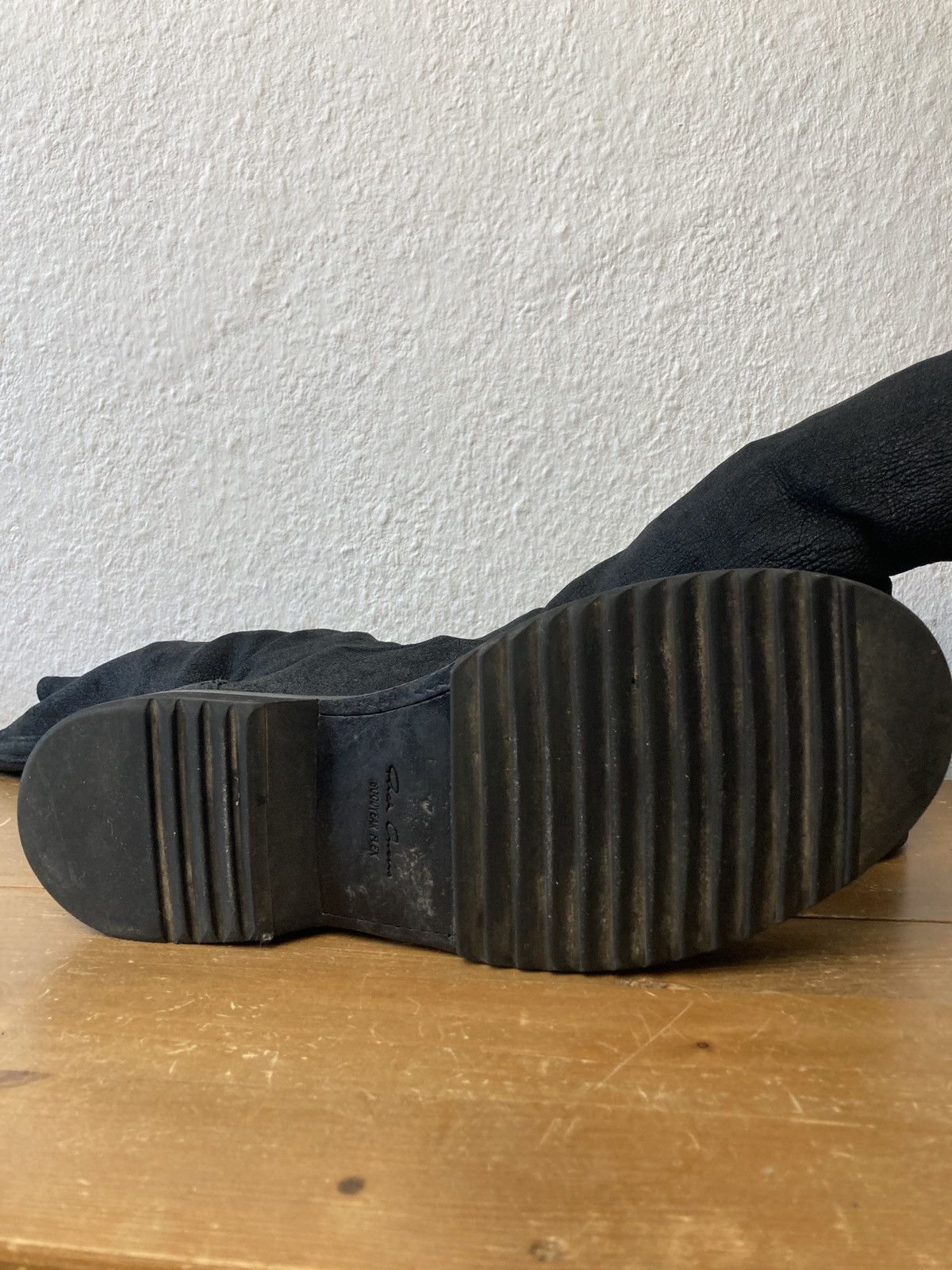 Rick Owens F/W 11 LIMO Blistered Lamb Leather Sock Creeper Boots 45/12 Size US 12 / EU 45 - 18 Thumbnail