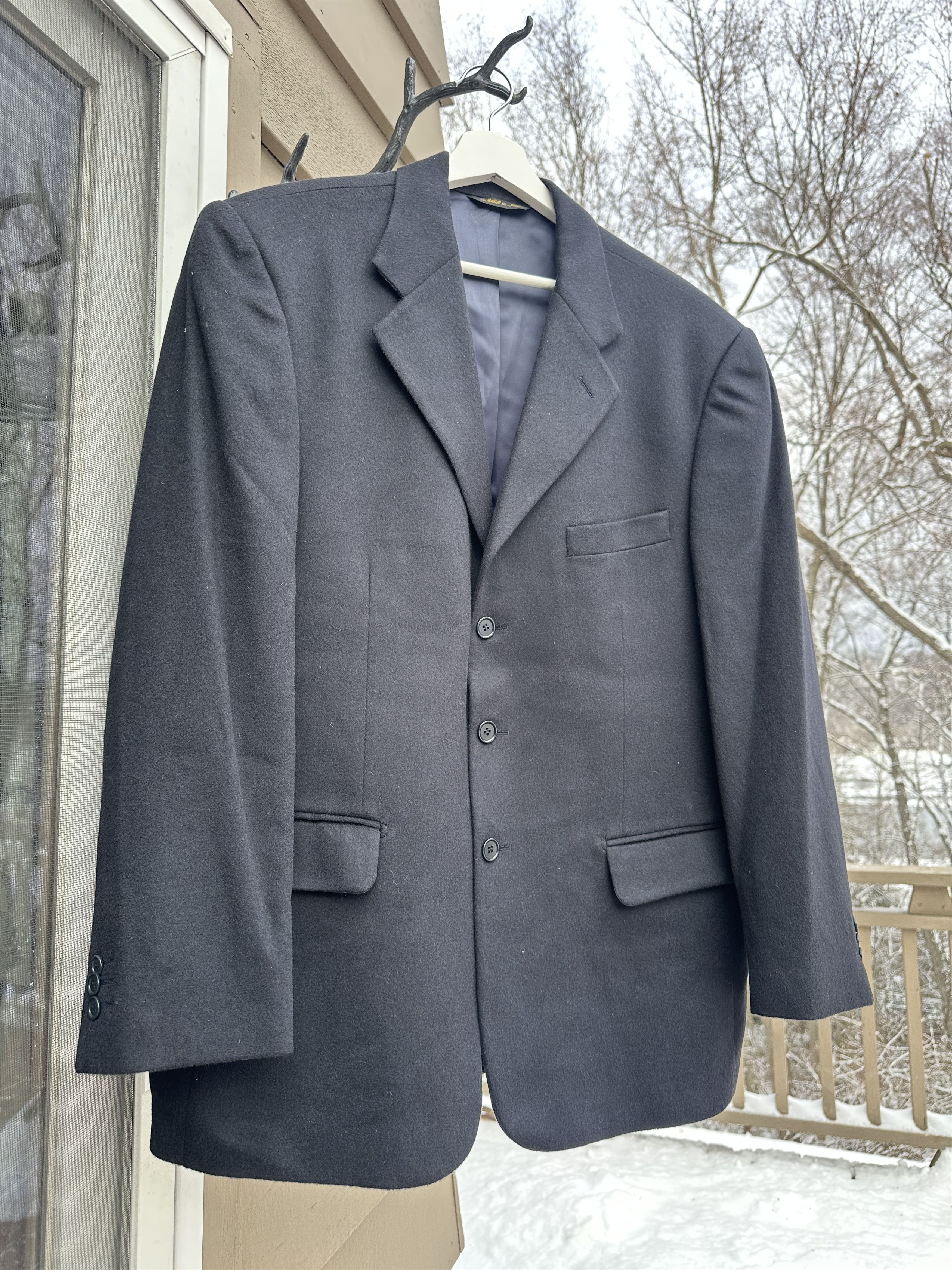Vintage Vintage Luxury Men’s Blazer Louis Dell'Olio Cashmere Size 50S - 7 Thumbnail