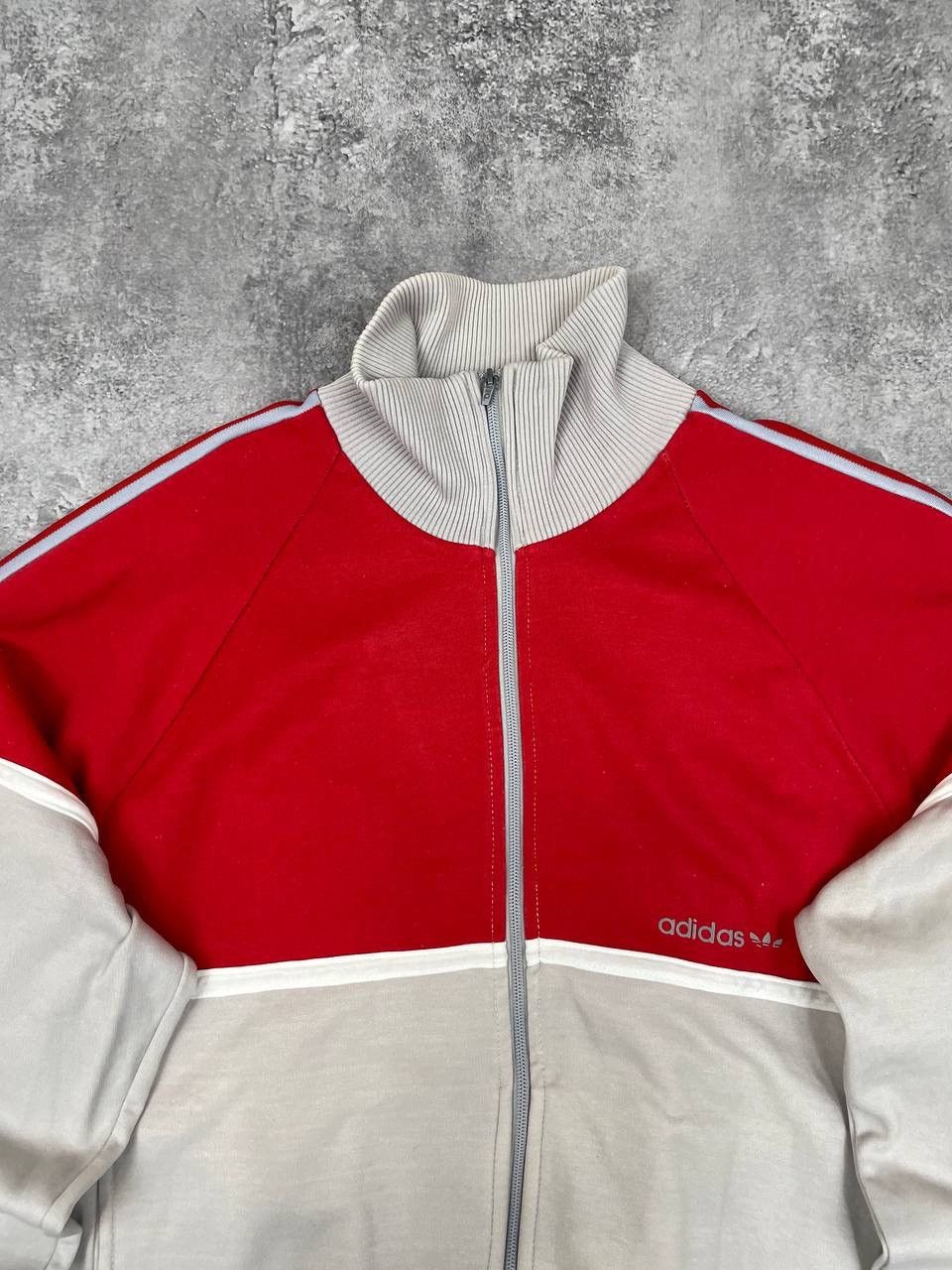Adidas Adidas Men Vintage Track Jacket Zip Up Sportswear Red Beige Size US L / EU 52-54 / 3 - 2 Thumbnail