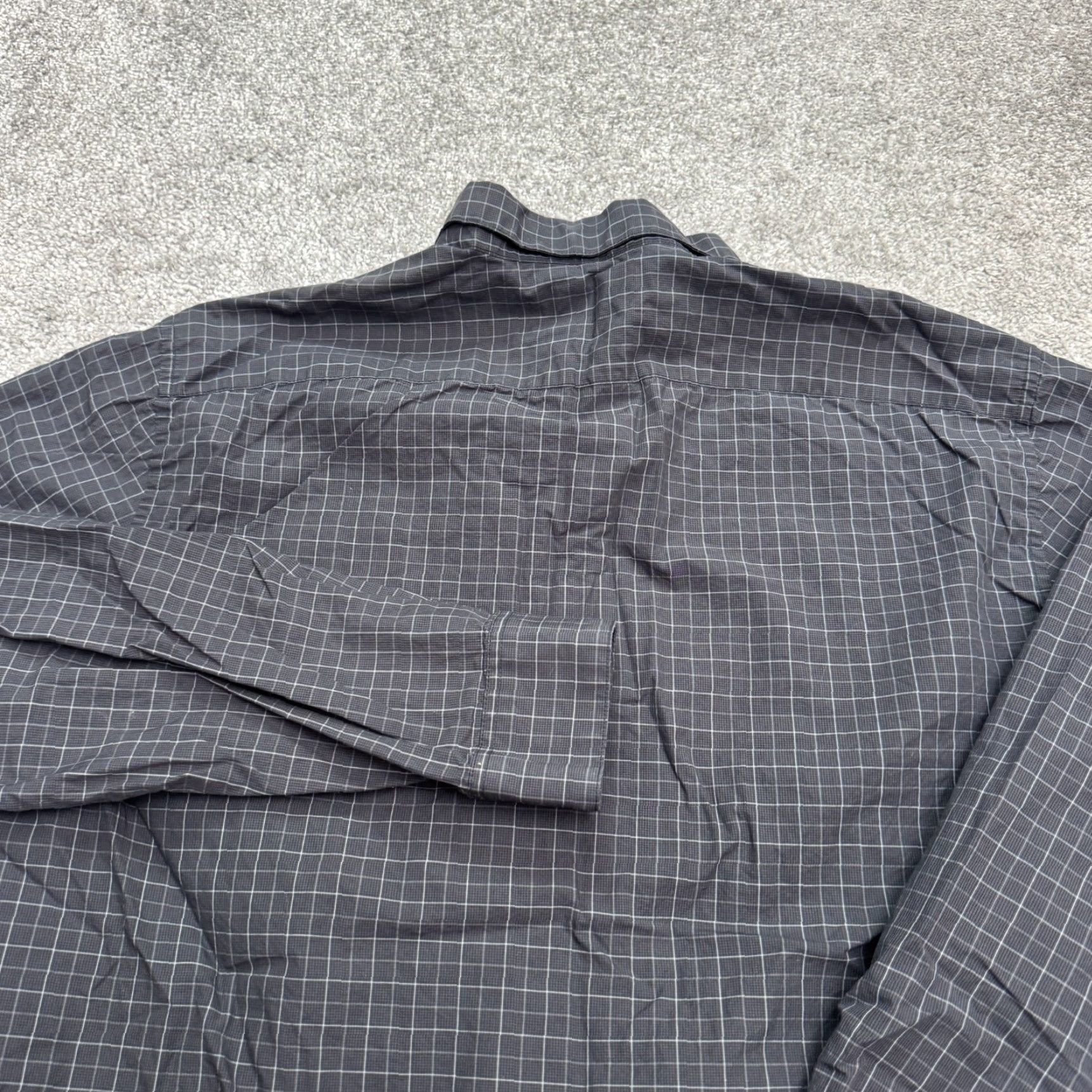Theory Theory Button-Up Shirt Mens Large Plaid Gray Cotton Long Sleeve Casual Workwear 2000s Mens Size US L / EU 52-54 / 3 - 4 Thumbnail