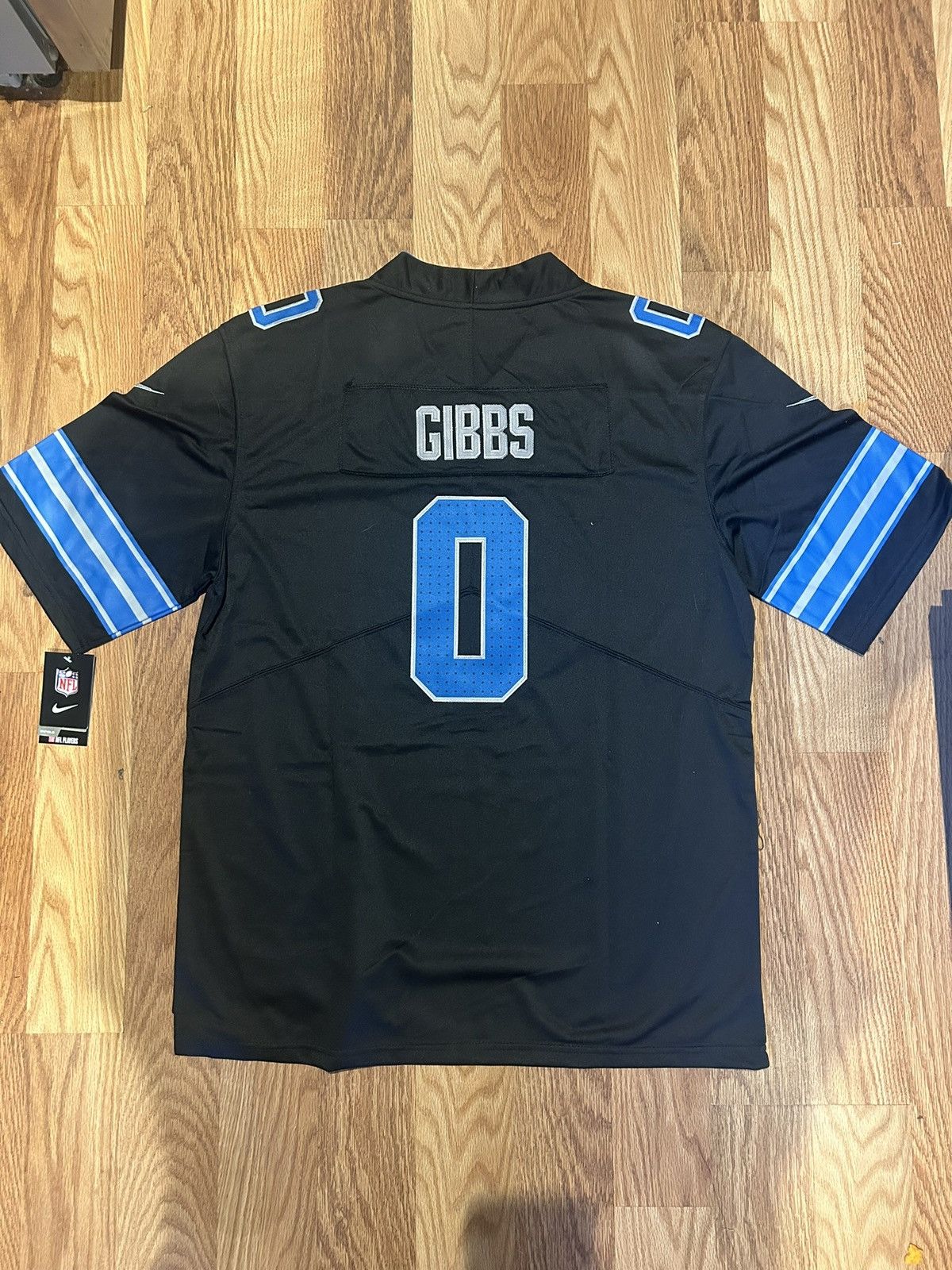 Nike New Large Black Detroit Lions Jahmyr Gibbs jersey Size US L / EU 52-54 / 3 - 1 Thumbnail