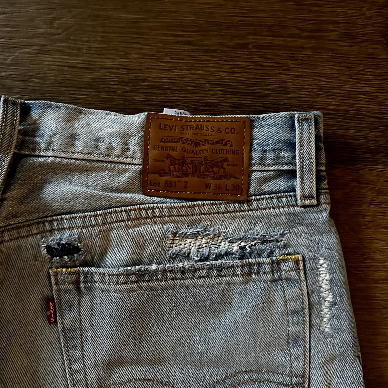 Levi's 551 Levi Z Authentic Straight Fit Mens Jeans Size US 36 / EU 52 - 6 Thumbnail