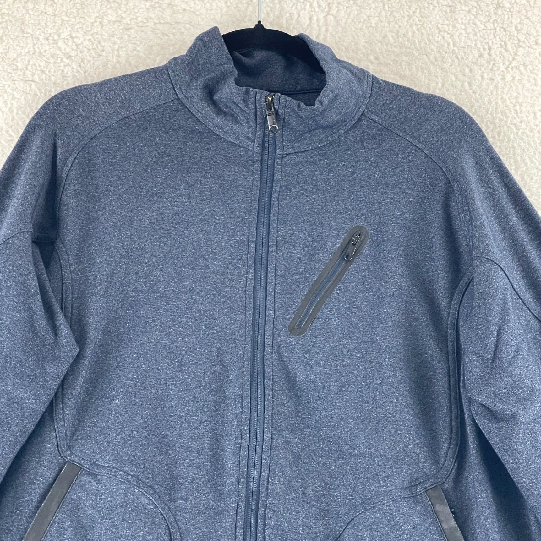 Lululemon Lululemon Jacket Mens Size XXL Blue Long Sleeve Full Zip Mock Neck Zipper Pocket Size US XXL / EU 58 / 5 - 3 Thumbnail