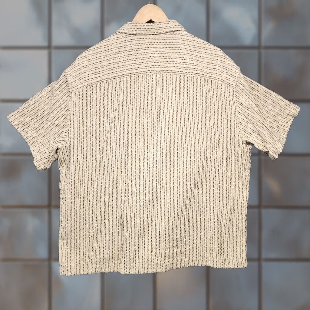 Vintage American Eagle Shirt Men Large Short Sleeve Button-Up Relaxed Heavy Cotton Striped Camp Size US L / EU 52-54 / 3 - 1 Thumbnail