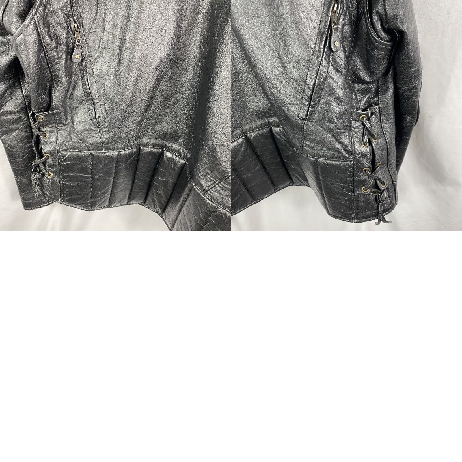 Vintage VINTAGE Hot Leathers Quality Heavy Leather Motorcycle Jacket 48 Size Black Mens Jacket Adult 48 Leather Motorcycle Jacket Size US M / EU 48-50 / 2 - 8 Thumbnail