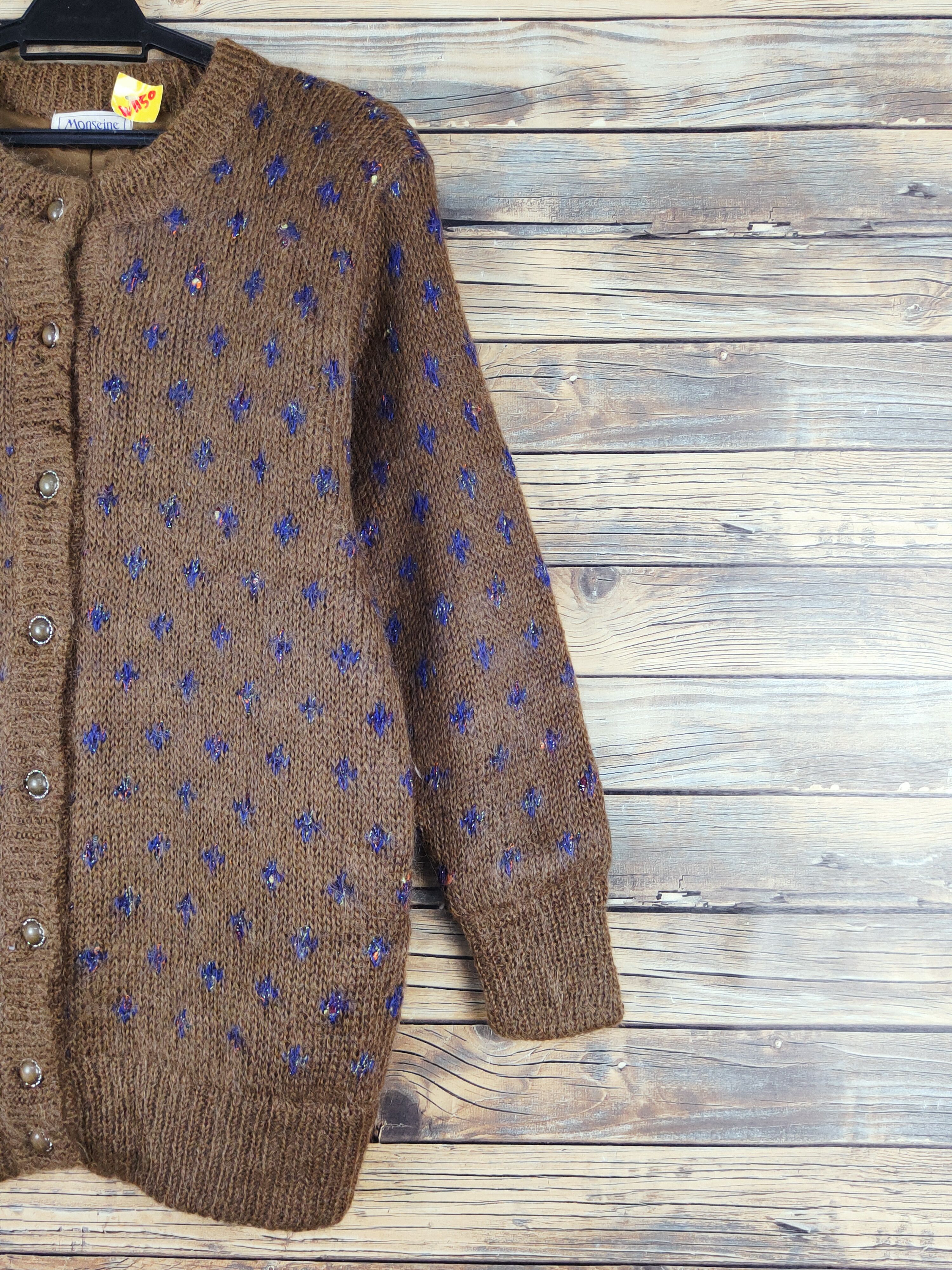 Japanese Brand Mouseine Dark Brown Knitwear Cardigan #W1150 Size L / US 10 / IT 46 - 5 Thumbnail