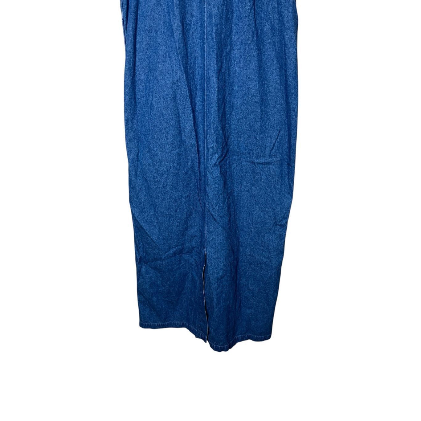 Other Vintage Christopher & Banks Denim Maxi Dress Embroidered Nau Size M / US 6-8 / IT 42-44 - 11 Thumbnail