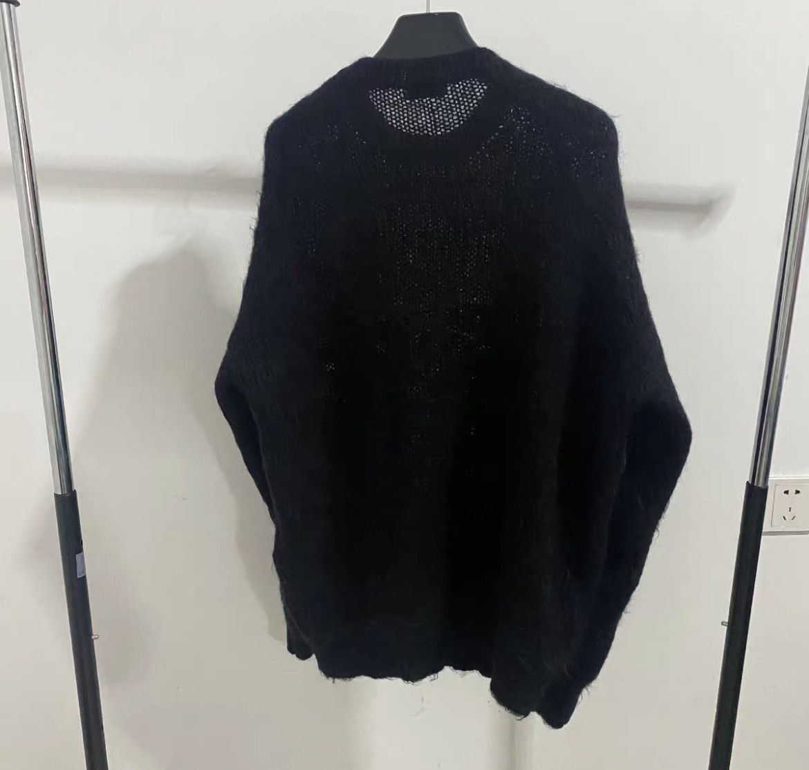 Saint Laurent Paris ロゴ リブニット Saint Laurent Paris Saint Laurent Paris Black logo sweater | Grailed