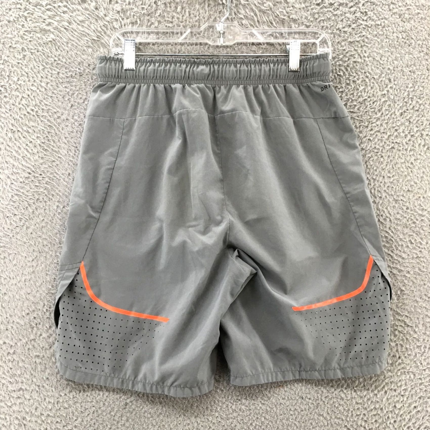 Nike Nike Athletic Basketball Shorts Mens Medium Gray High Rise Elastic Waist Pocket Size US 31 - 7 Thumbnail