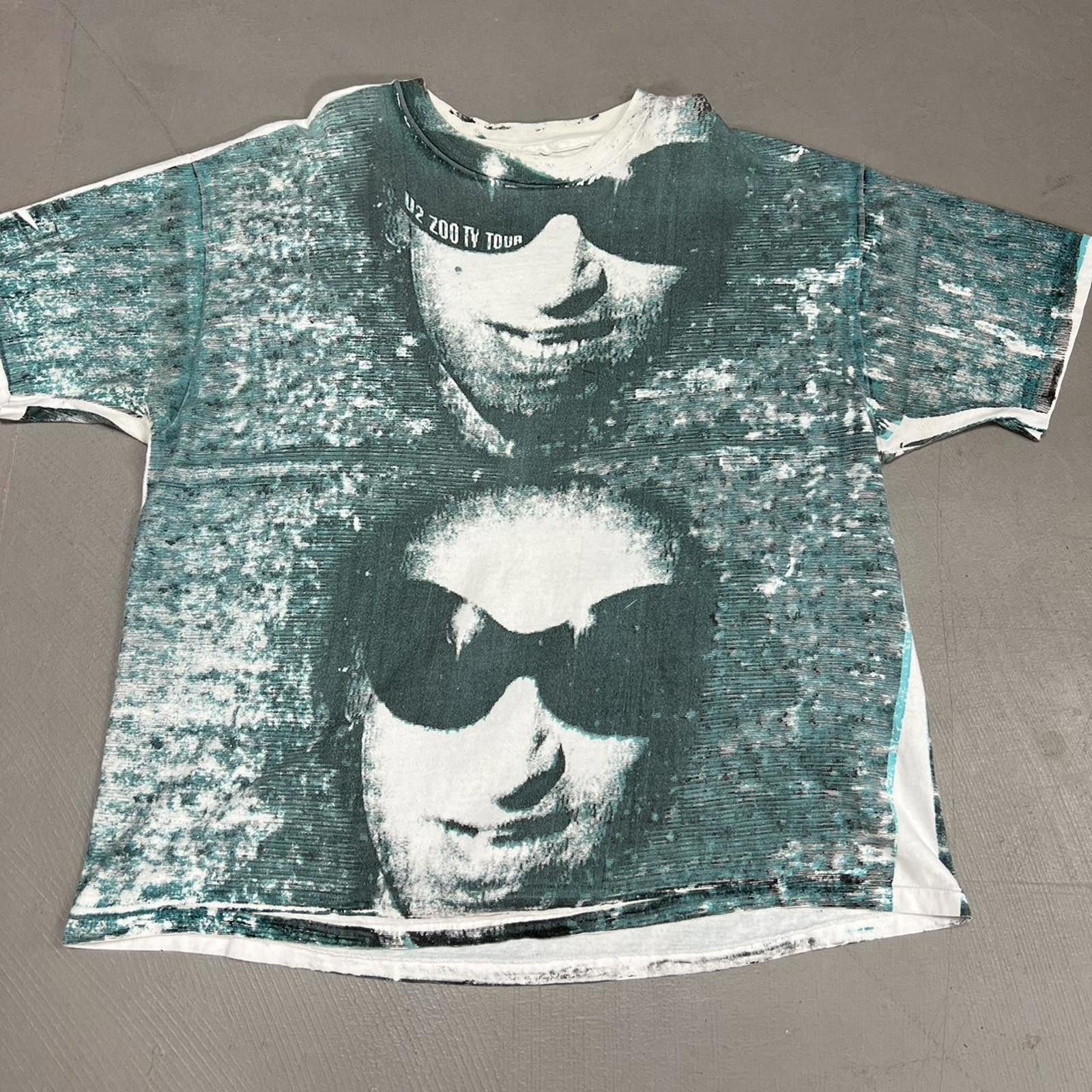 Vintage Vintage 90s Mosquito Head AOP U2 Zoo TV Tour Tee Size US XXL / EU 58 / 5 - 2 Thumbnail