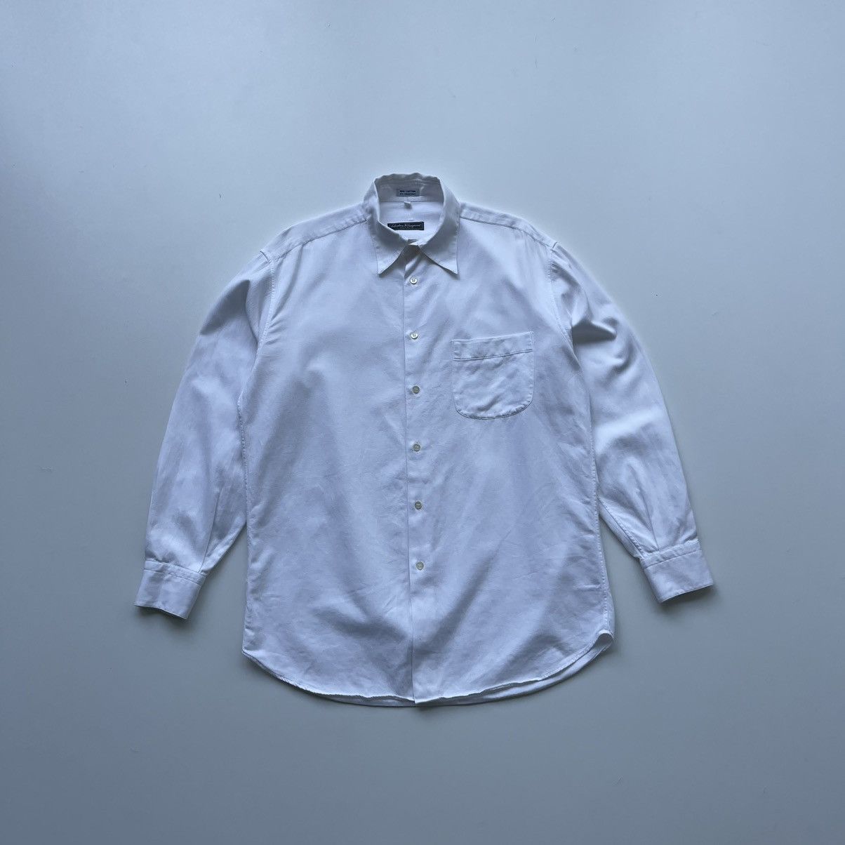 Salvatore Ferragamo Salvatore Ferragamo Pocket Cotton Button Ups Vintage Shirt Size US M / EU 48-50 / 2 - 1 Thumbnail