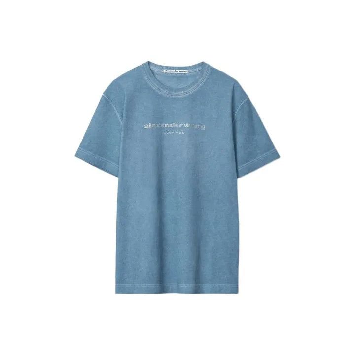 Alexander Wang Alexander Wang SS22 Rhinestone Logo Short Sleeve Tee 0079 Size XXS / US 00 / IT 34 - 1 Thumbnail