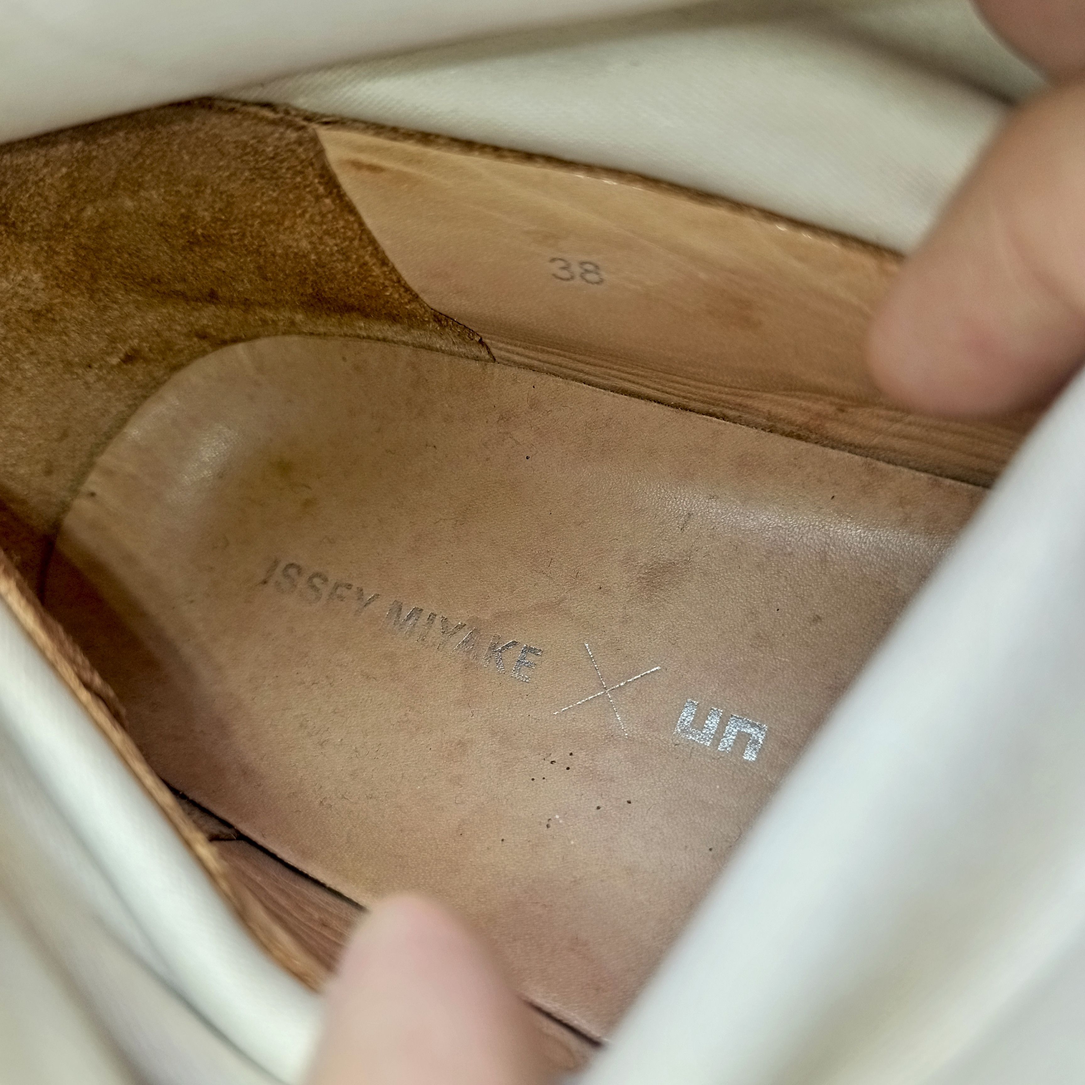 Issey Miyake × UNITED NUDE Issey Miyake x United Nude Flux White Leather Sneakers Size US 8 / IT 38 - 3 Thumbnail