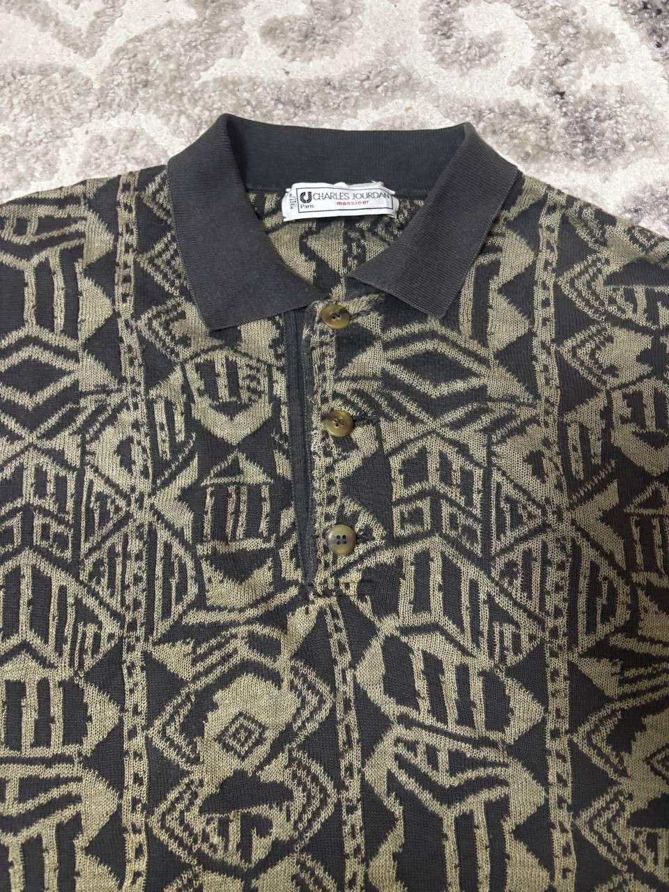 Charles Jourdan Vintage Charles Jourdan Monsieur Knitted Polo Shirt Size US XL / EU 56 / 4 - 8 Thumbnail