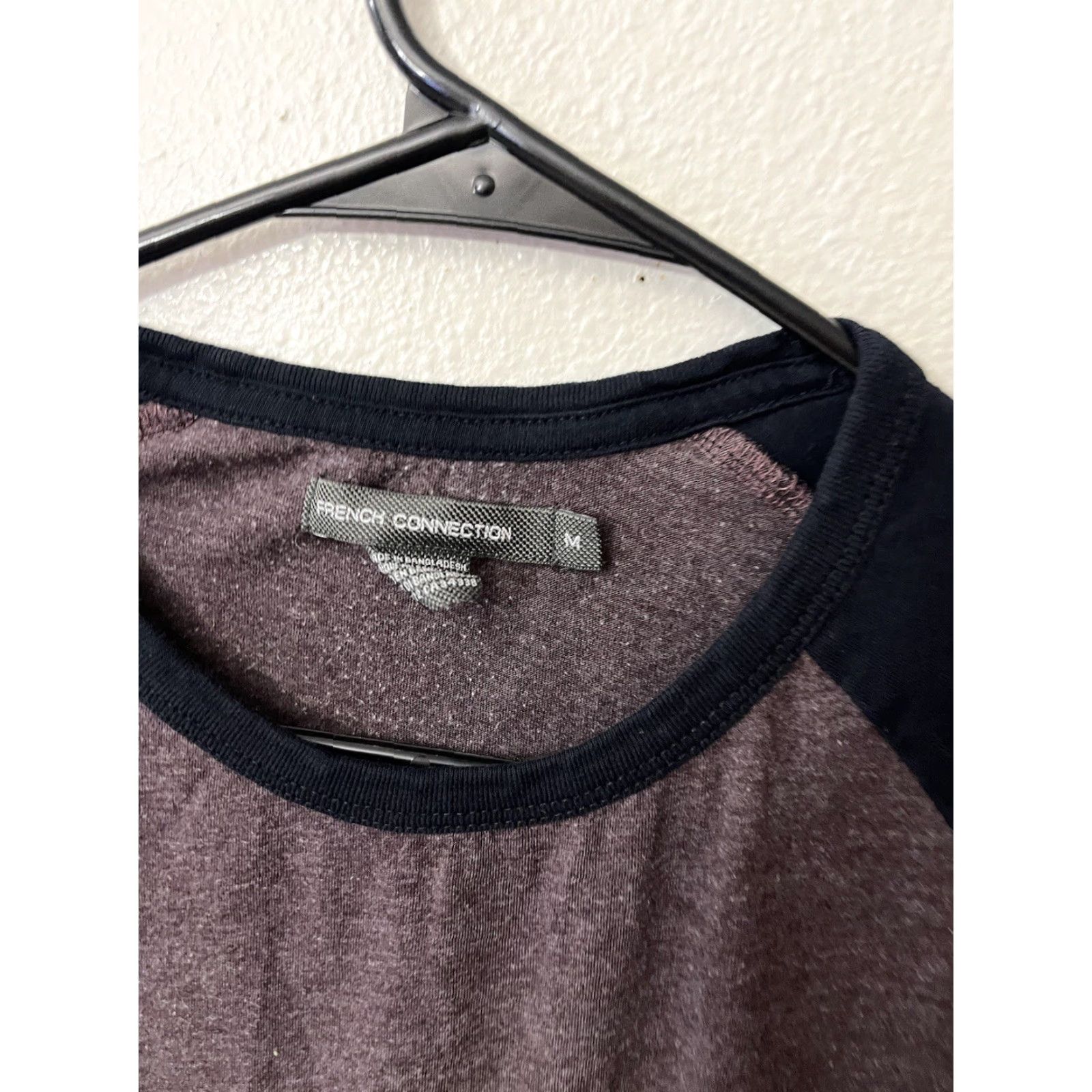 French Connection French Connection Men's Cotton Crew Neck T-Shirt Burgundy Medium Classic Retro Streetwear 2010s Size US M / EU 48-50 / 2 - 3 Thumbnail