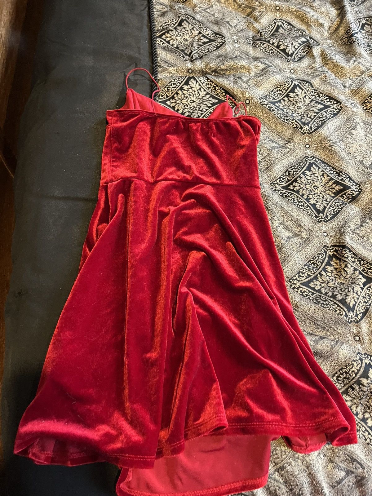 Urban Outfitters Urban Outfitters Velvet Red Dress Small Size S / US 4 / IT 40 - 3 Thumbnail