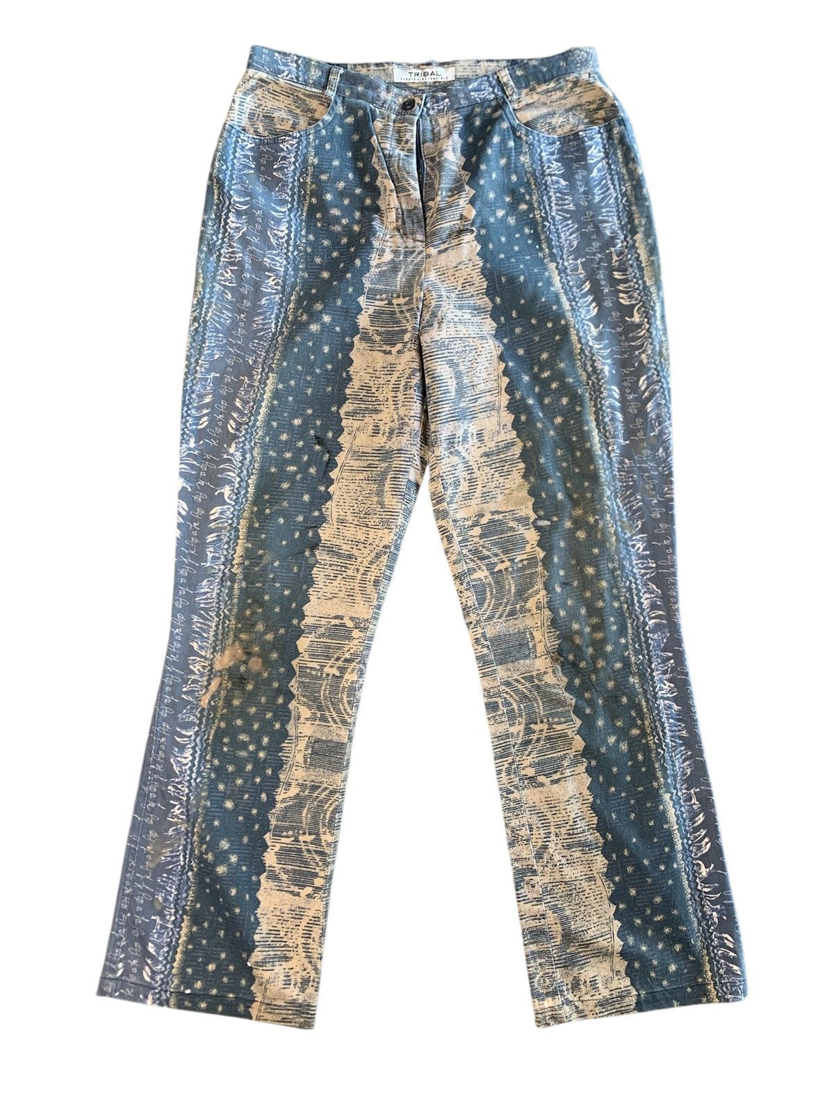 Tribal Streetwear Rare Paisley design jeans Tribal Stretch - Extensible pant Size US 30 / EU 46 - 1 Thumbnail