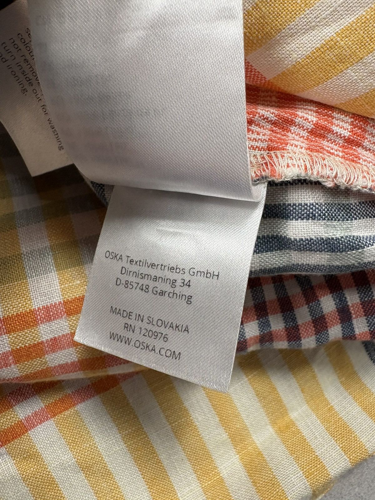 OSKA Oska Linen Patchwork Oversized Blouse Multicolor Check Shirt Size S / US 4 / IT 40 - 13 Thumbnail