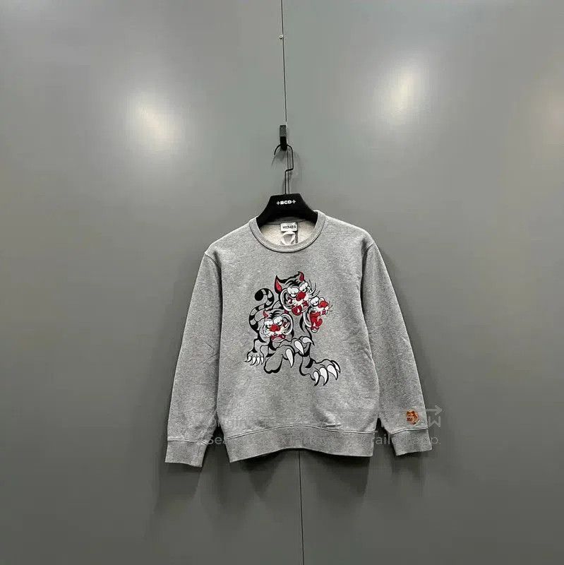 Kenzo KENZO Gray Cotton Long Sleeve Sweatshirt . Size S / US 4 / IT 40 - 1 Thumbnail