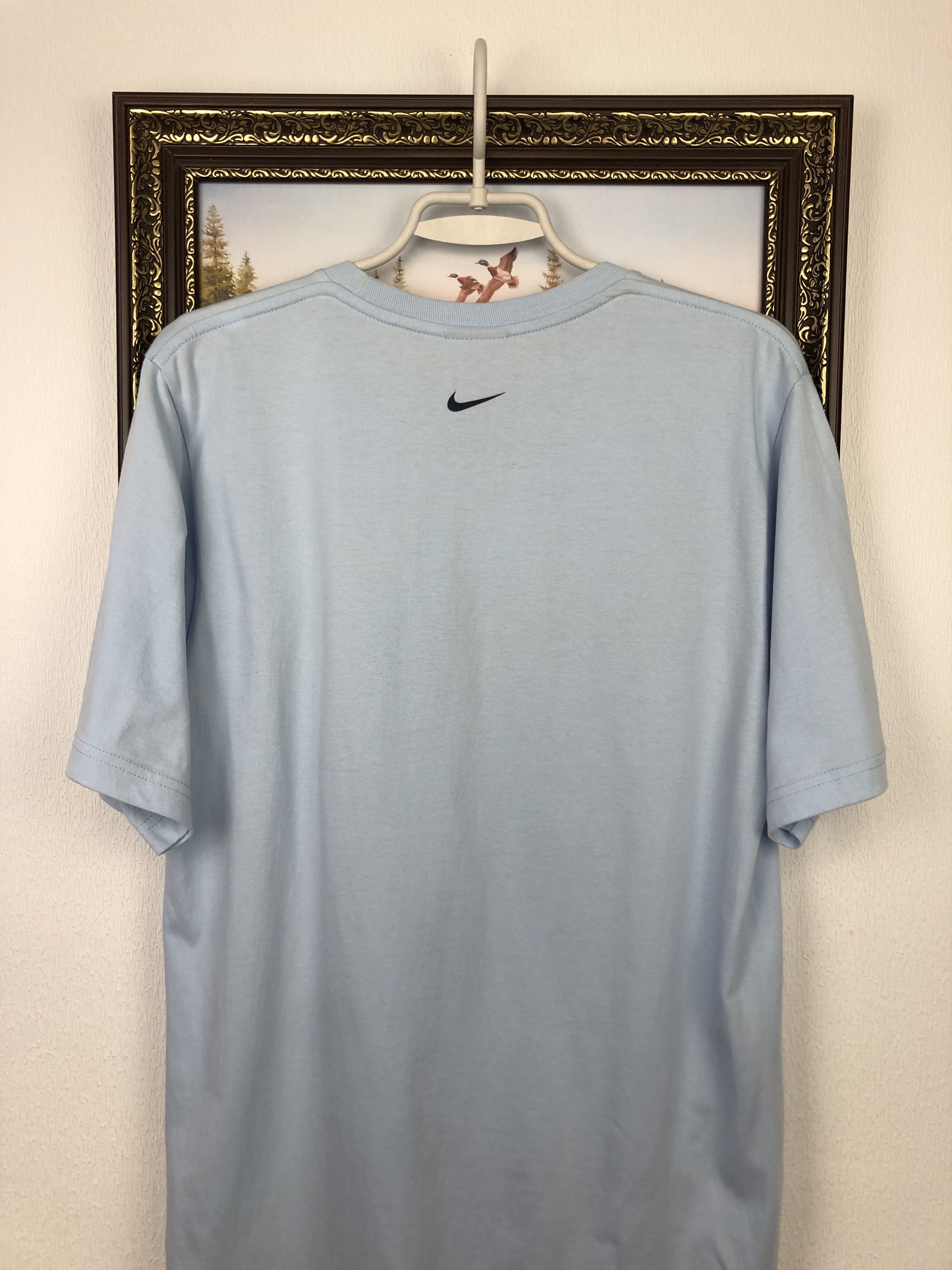 Nike Vintage Nike Center Big Logo Swoosh Blue Tee Shirt Mens Rare Size US M / EU 48-50 / 2 - 7 Thumbnail