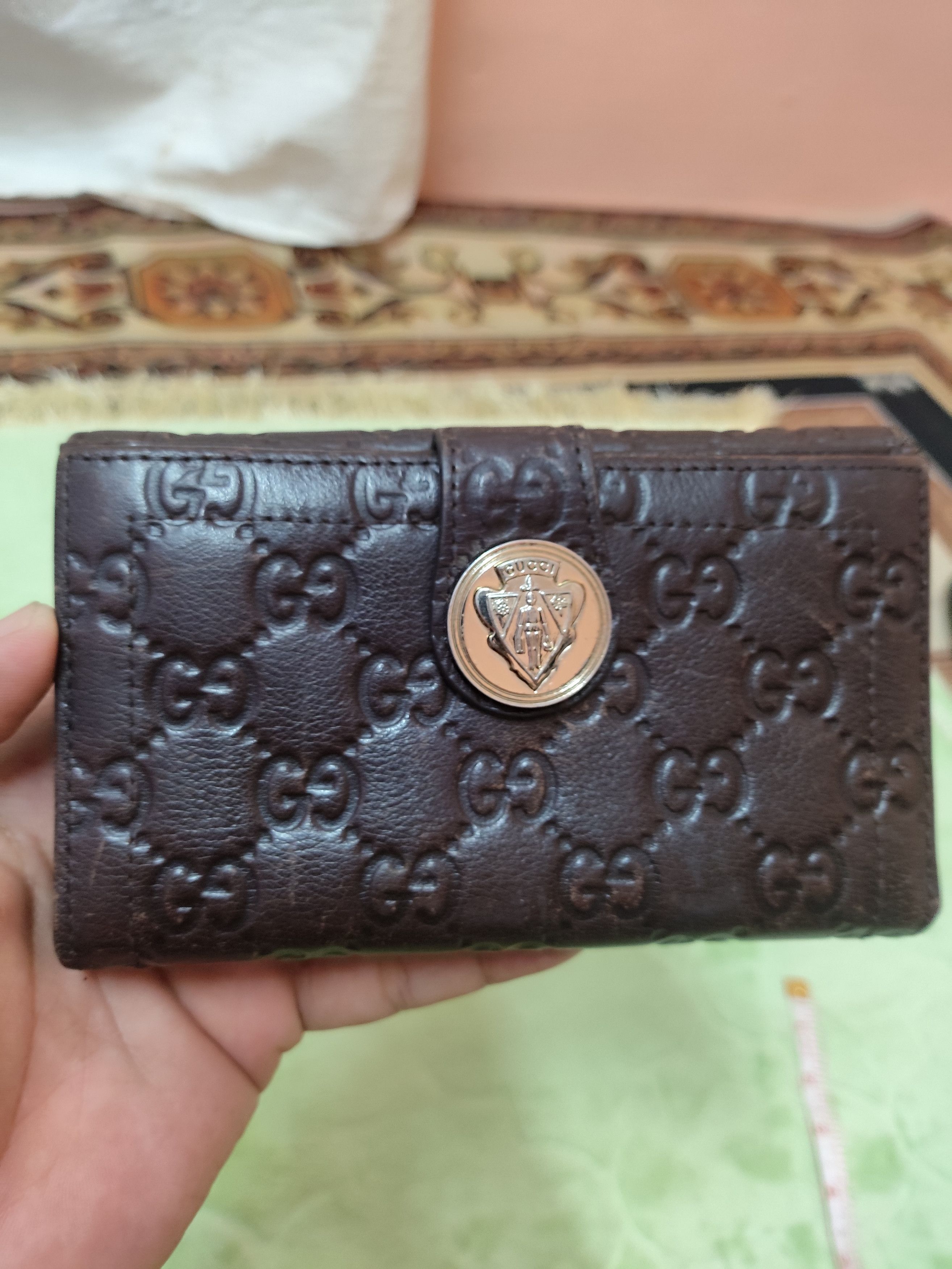 Leather × Vintage OLD Vintage Leather (G u c c i) Wallet with Steel Logo Size ONE SIZE - 1 Thumbnail