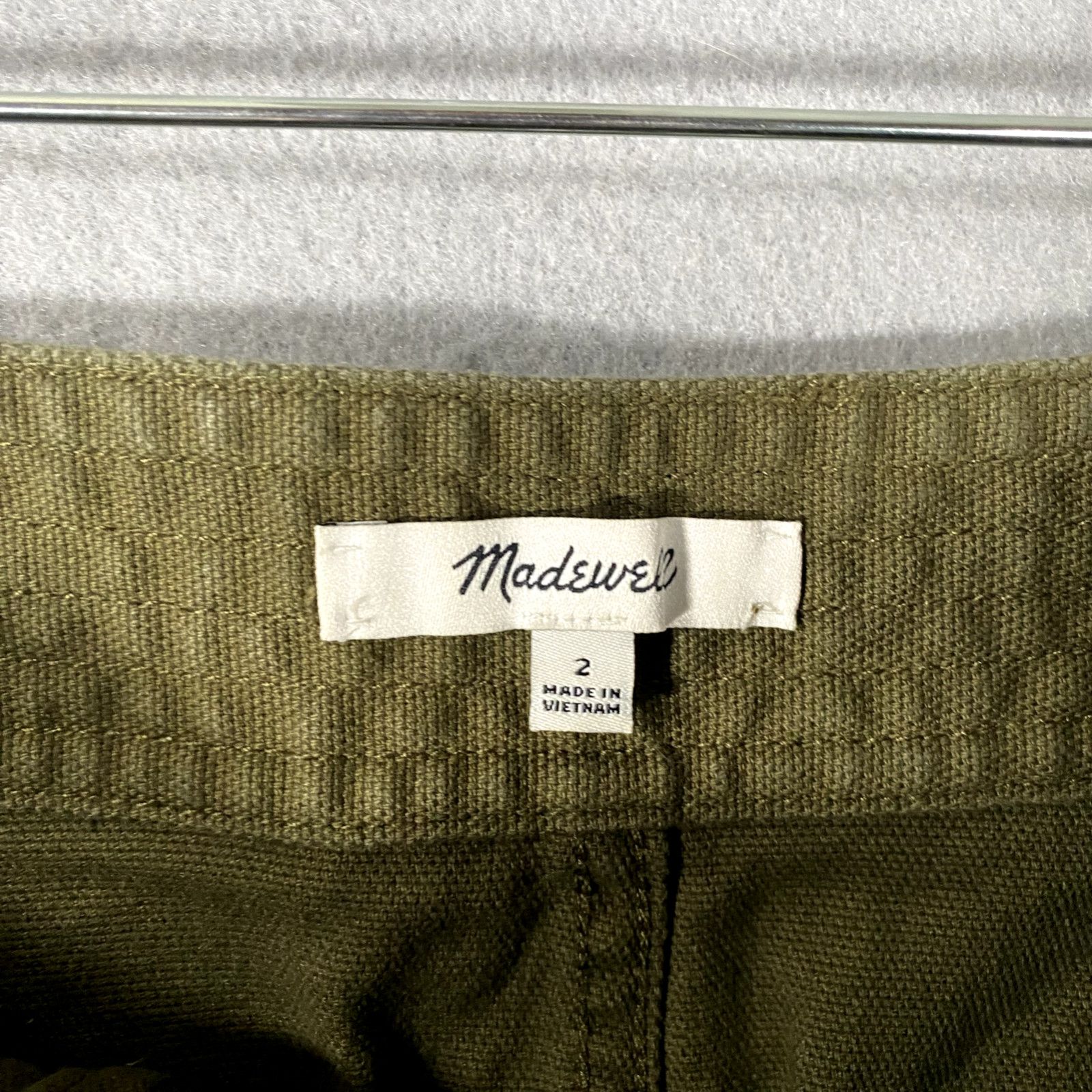Madewell Madewell A Line Mini Button Up Raw Hem Green Skirt Womans 2 Size 26" / US 2 / IT 38 - 7 Thumbnail