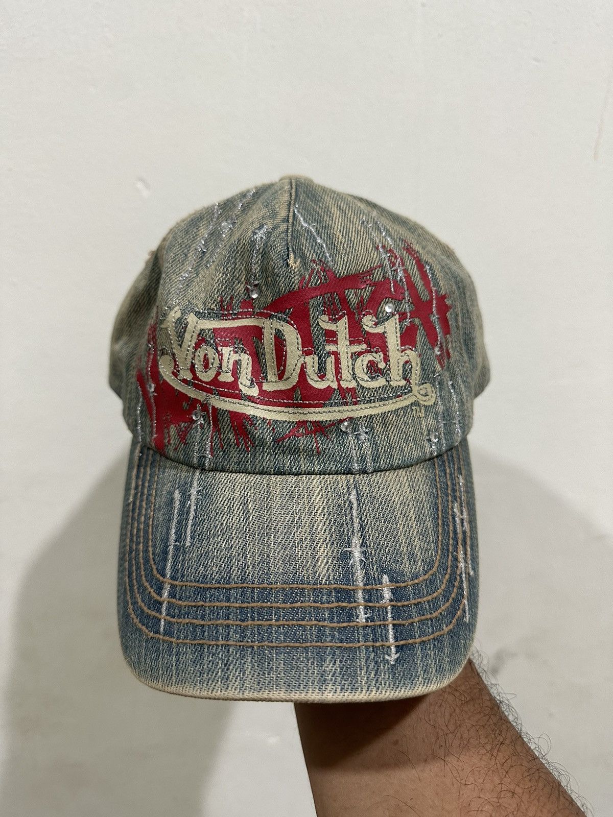 Vintage VTG Distress Von Dutch Hat Size ONE SIZE - 1 Thumbnail