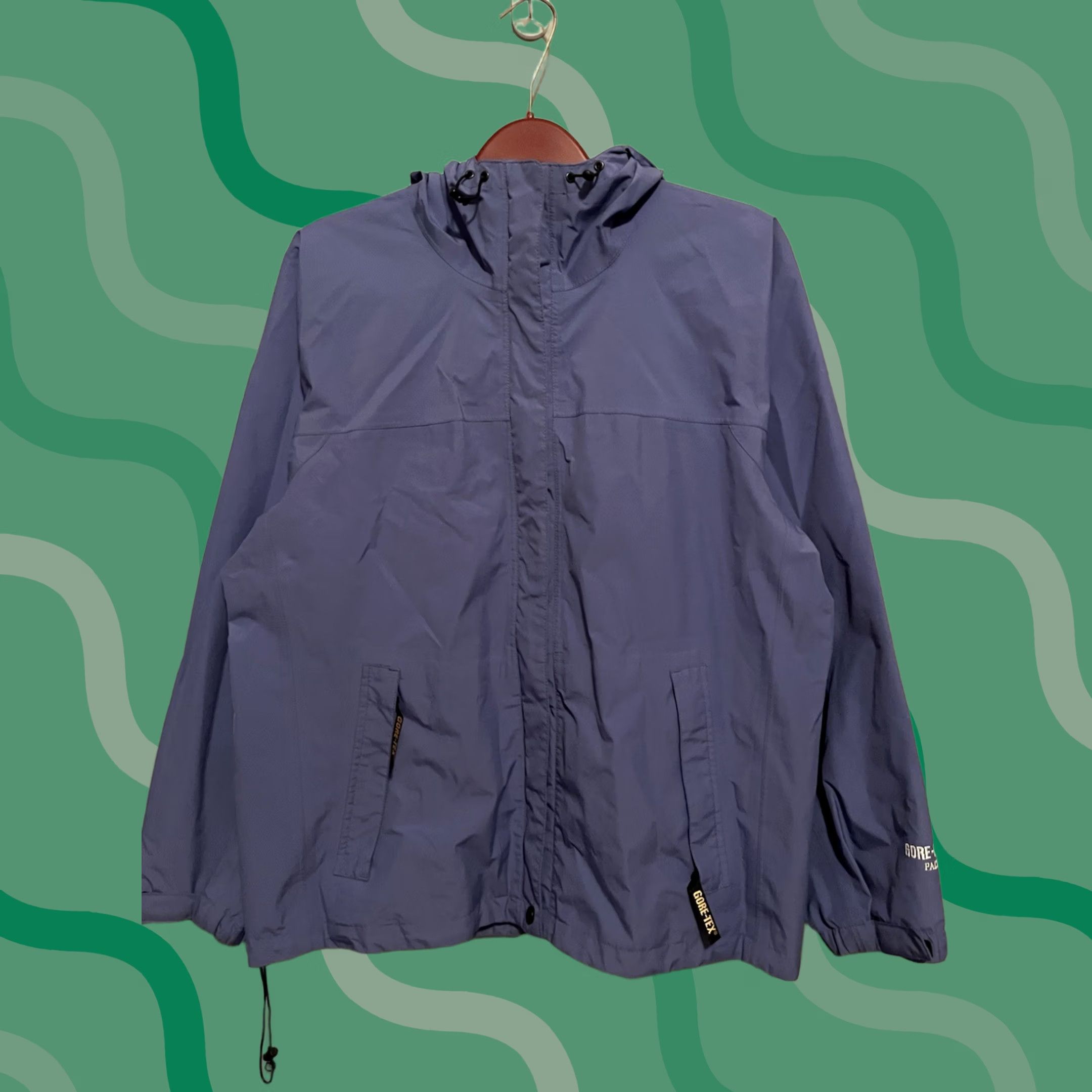 Bass Pro Shops Bass Pro Shop Gore Tex Paclite Windbreaker Hooded Jacket Blue Size Large Mens Jacket Size US L / EU 52-54 / 3 - 1 Thumbnail