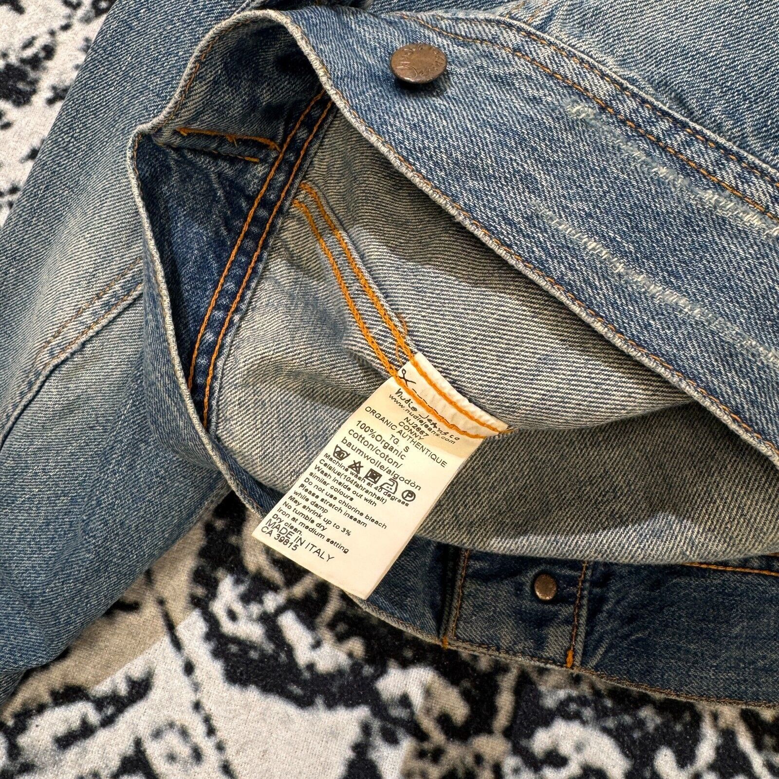 Nudie Jeans × Vintage Vintage Nudie Jeans Blue Cotton Denim Trucker Jacket Size S Size US S / EU 44-46 / 1 - 21 Thumbnail