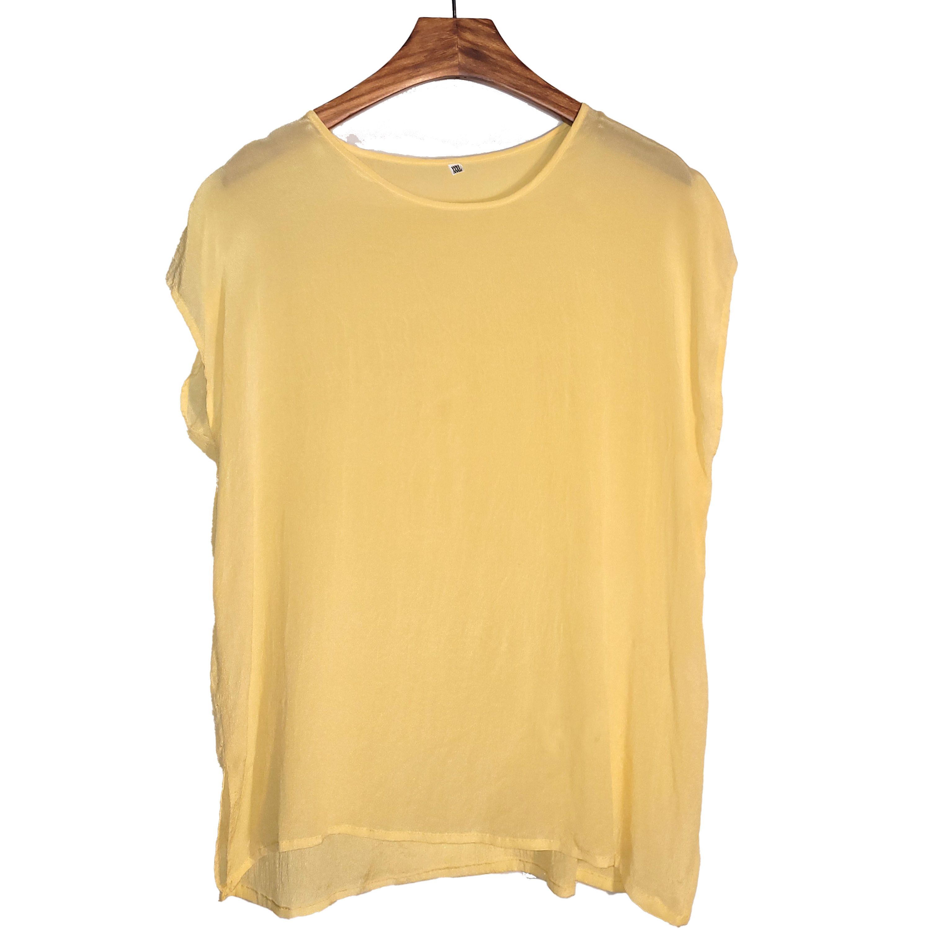 Other Women's 100% Silk Size L Sleeveless Tank Top Vest SAE995 Size L / US 10 / IT 46 - 2 Thumbnail