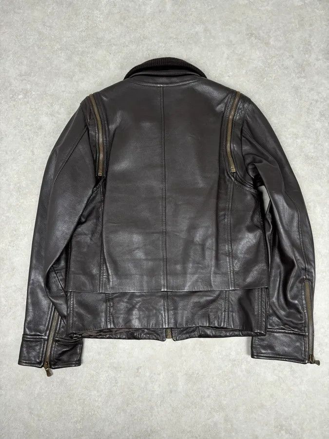 Dolce & Gabbana AW2003 Dolce & Gabbana Layered Multi Zip Leather Jacket Size US M / EU 48-50 / 2 - 2 Thumbnail