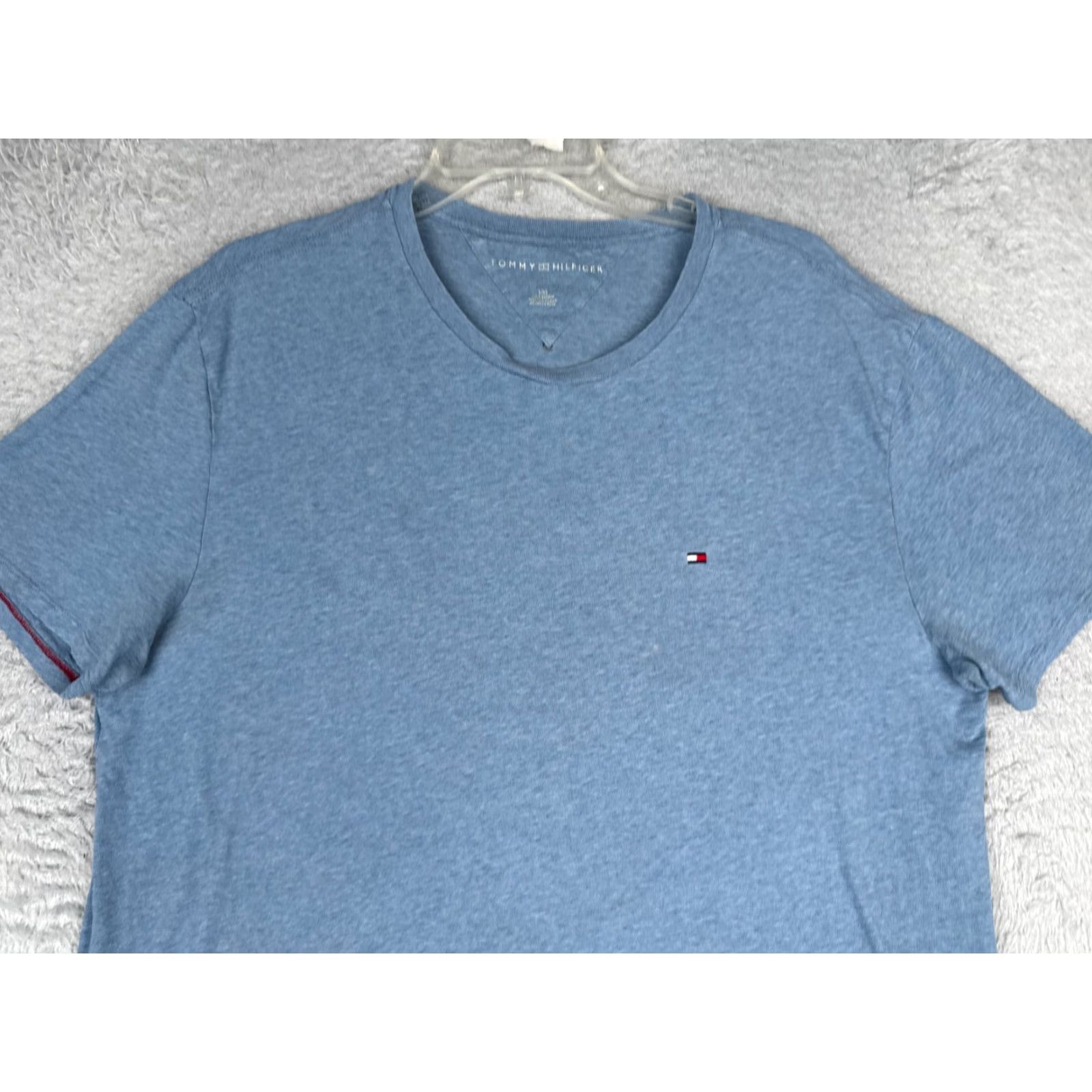 Tommy Hilfiger Tommy Hilfiger Shirt Adult Large Blue 100% Cotton Crew Neck Short Sleeve Size US L / EU 52-54 / 3 - 4 Thumbnail