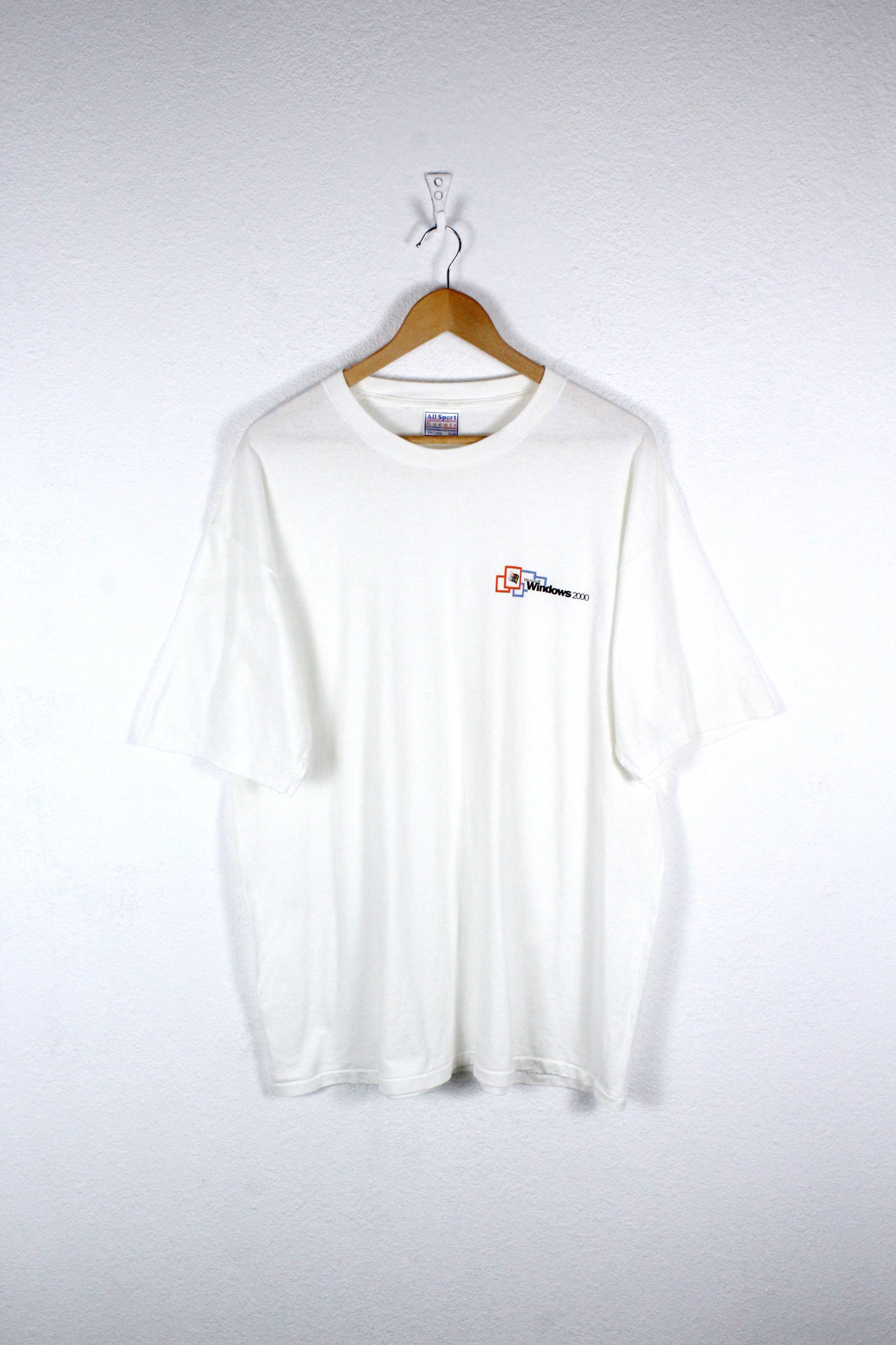 Microsoft Vintage Microsoft Windows 2000 Logo Promo T-shirt Tee Y2K Size US XL / EU 56 / 4 - 1 Thumbnail