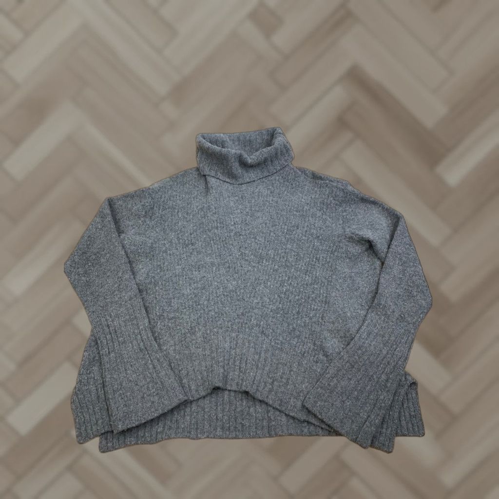 Anthropologie VINTAGE Anthropologie Moth Sweatshirt Womens L Gray Cowl Neck Pullover 12439 Size L / US 10 / IT 46 - 1 Thumbnail